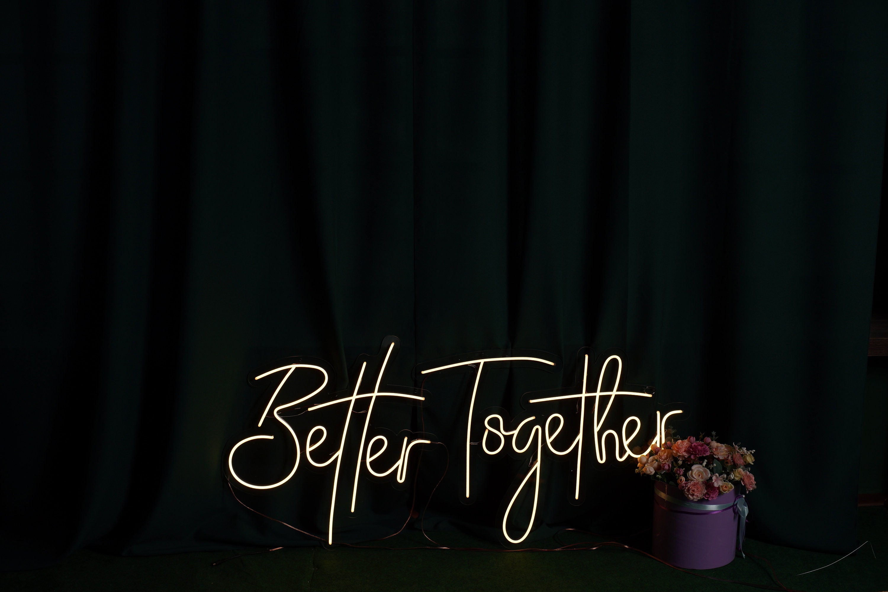 Neon Sign Better Together, Neon Sign For Wedding, Neon Sign, Wall Decor For Wedding, Custom Neon Sign, Home Decor Neon Sign