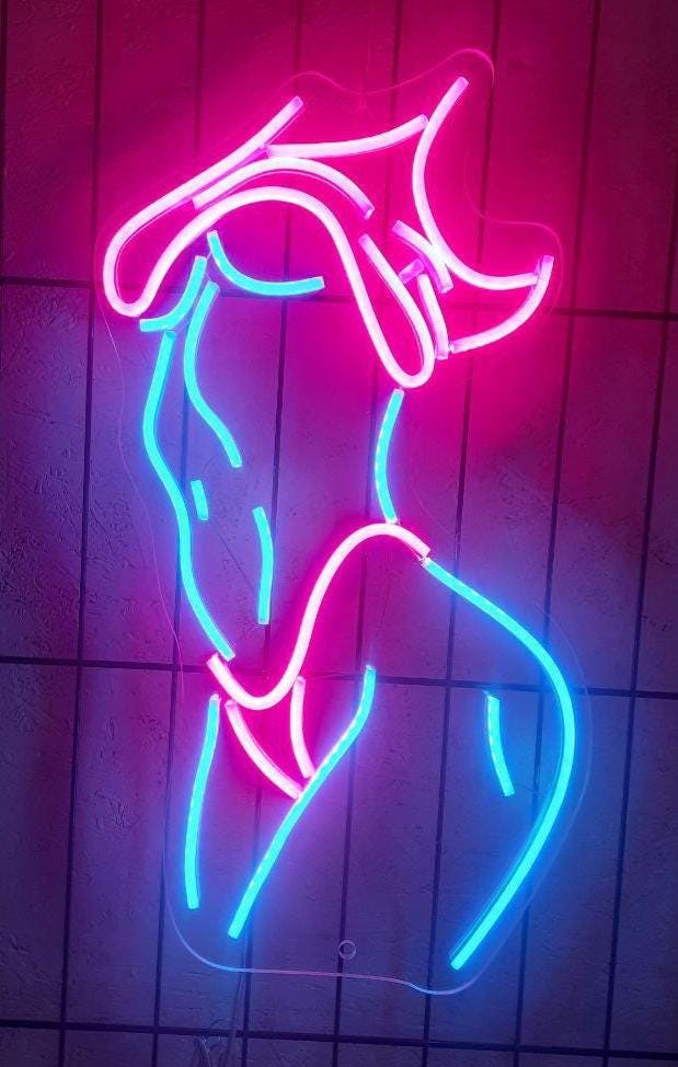 Body Neon Sign, Woman Neon Sign, Girl Body Neon Sign, Woman Body Neon, Lady Neon Sign, Woman Body Wall Art, Neon Sign Bedroom