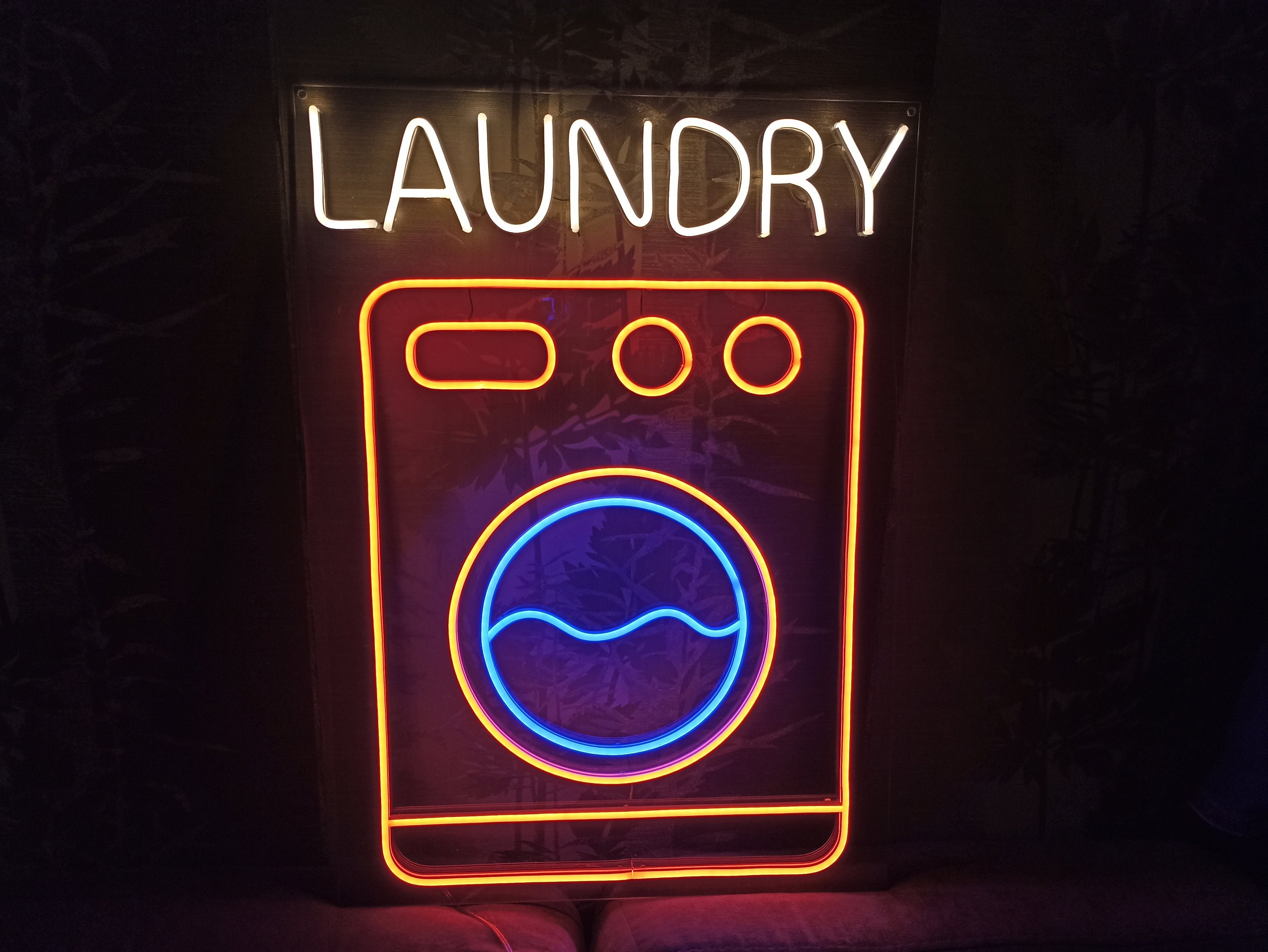 Laundry Washing Machine - Led Light Neon Sign For Business