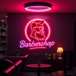 Neon Sign For Barber Shop, Vintage Barber Neon Sign, Barber Shop Decor, Neon Light For Barber