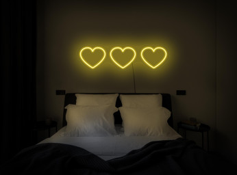 Heart Neon Sign, Hearts Led Sign, Love Neon Sign, Romantic Neon Sign, Neon Sign Bedroom Decor, Love Wall Art Decor, Heart Wall Art Decor