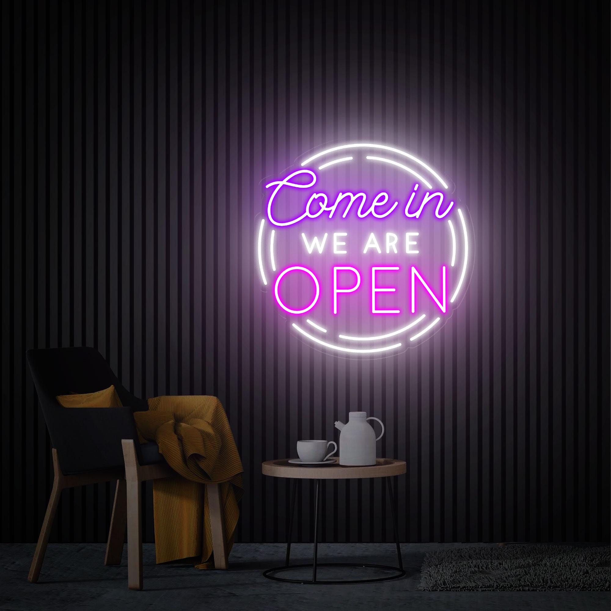 Come in We Are Open Neon Sign, Custom Neon Sign Business Logo, Open Led Light, Shop Welcome Sign, Bar Store Open Neon Sign, Neon Bar Sign