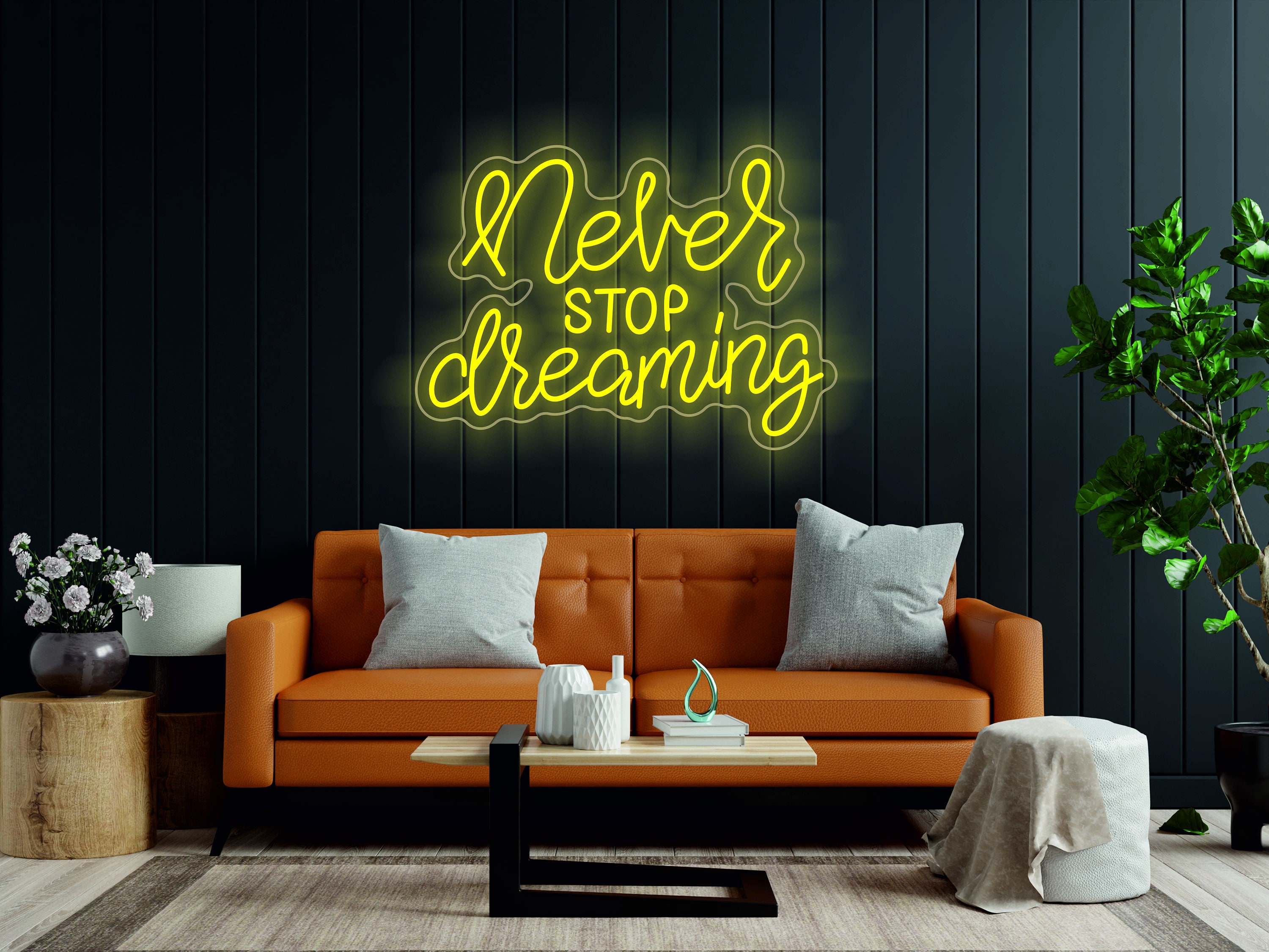 Never Stop Dreaming - Led Light Neon Sign, Quotes Neon Sign, Gift For Her Neon Sign