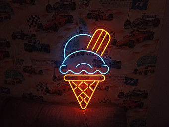 Ice Cream Led Neon Sign, Bar Neon Sign, Kitchen Neon Sign Wall Decor