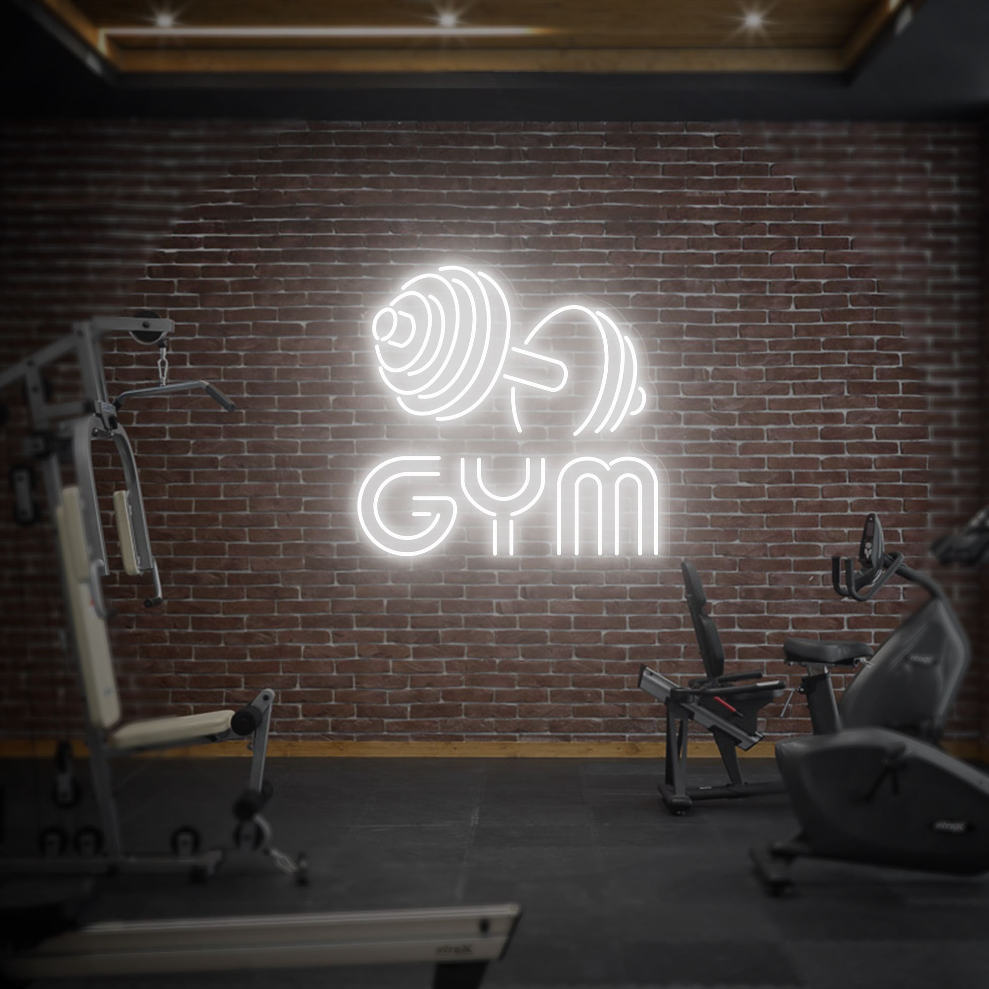 Dumbbell Neon Sign, Gym Wall Hanging, Neon Barbell Neon Light Sign For Sports Room, Decor Club, Party Bar, Customized Neon, Gym Custom Neon