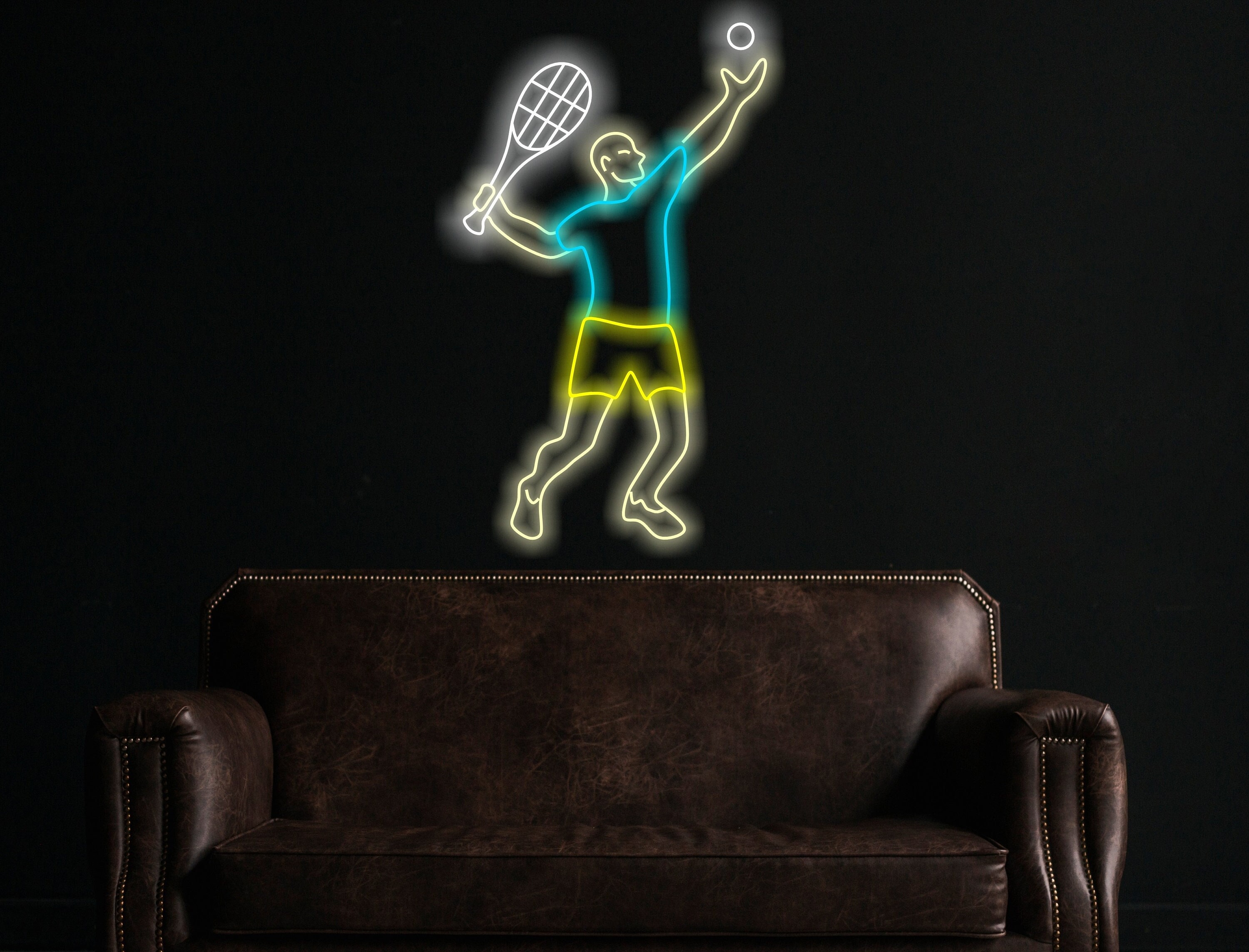 Tennis Player Neon Sign, Tennis Competitor Neon Sign, Tennis Athlete Neon Sign, Tennis Ace Neon Sign, Tennis Enthusiast Neon Sign