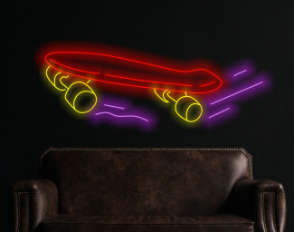 Skateboard Neon Sign, Neon Sign For Skate Shop, Skateboard Shop Neon Light, Custom Skate Neon Sign, Neon Light For Skateboarding