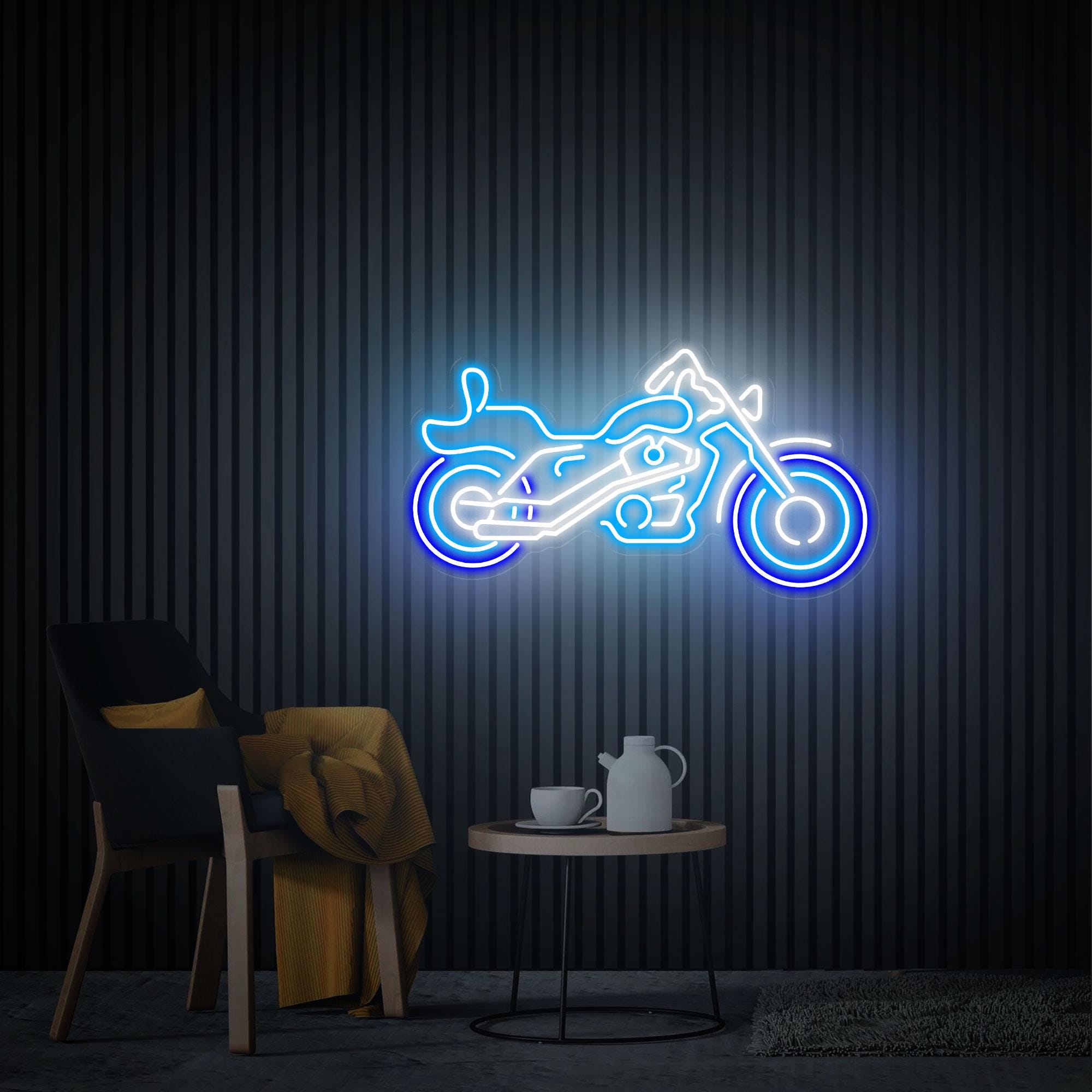 Motorcycle Neon Sign, Custom Motorcycle Neon Retro Light, Motorcycle Decor Wall Decor Gift for Dad Home Garage Deocr, Motorcycle Neon Art