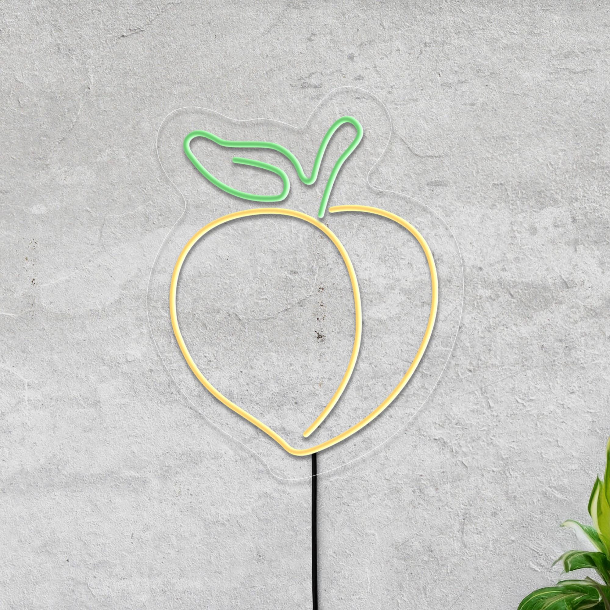 Peach Neon Sign, Fruit Neon Sign, Fruit Peach Led Sign, Food Neon Sign, Neon Sign Kitchen, Kids Room Neon Sign, Fruit Peach Wall Art Decor