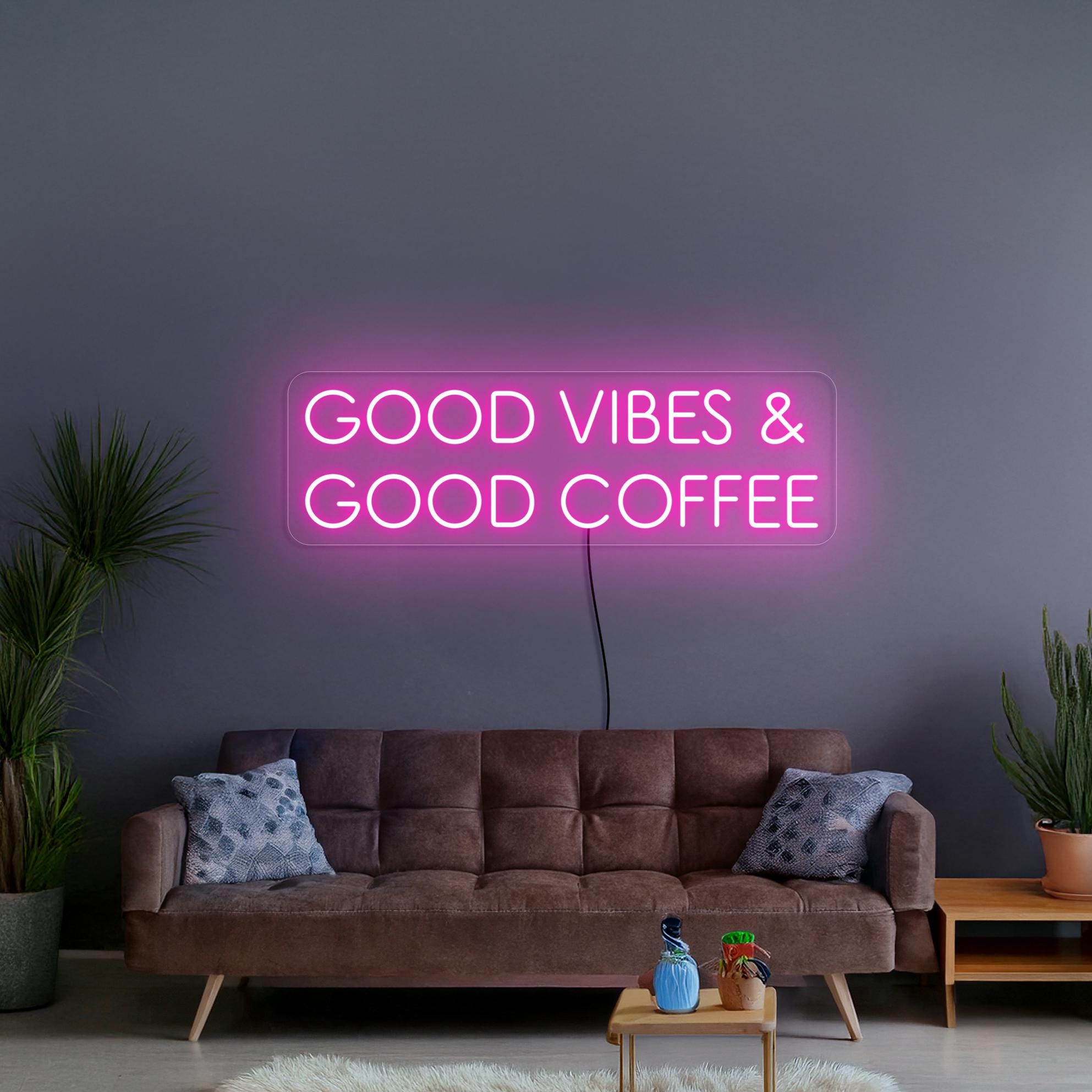 Good Vibes & Good Coffee Neon Sign, Coffee Shop Neon Sign, Coffee Bar Led Sign, Cafe Neon Sign, Restaurant Neon Sign, Coffee Wall Art Decor
