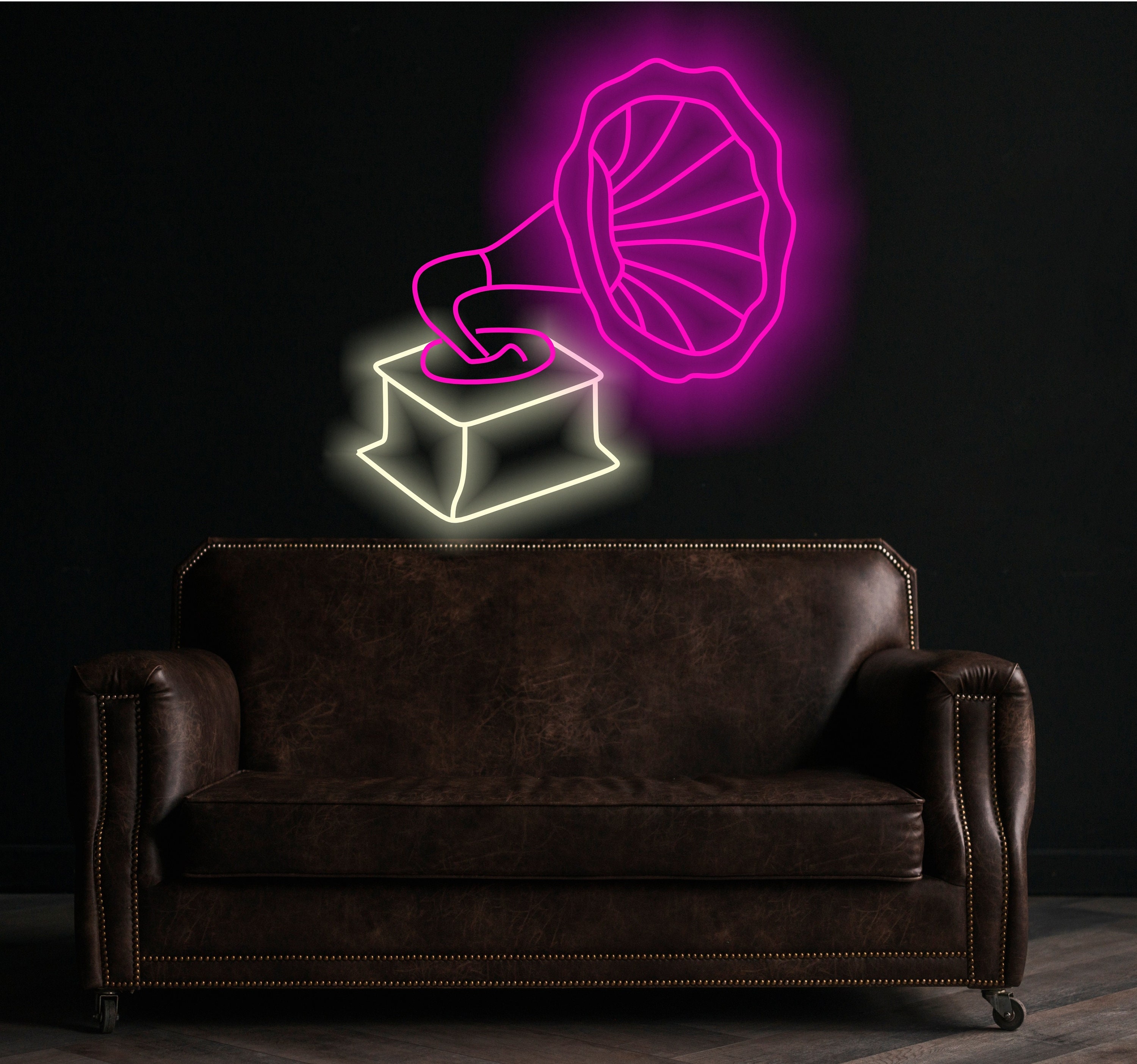 Patephone Neon Sign, Gramophone Neon Sign, Phonograph Neon Sign