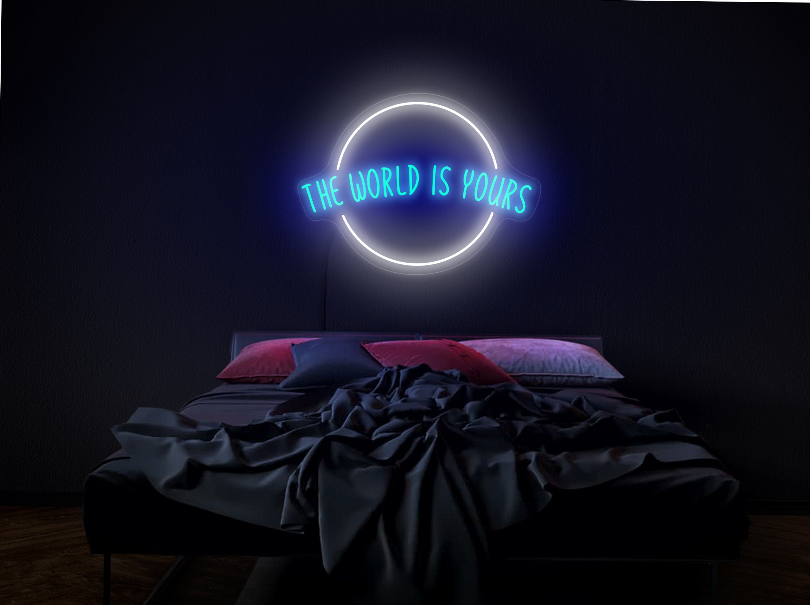 The World is Yours Neon Sign, Retro Neon Sign, The World is Yours Led Neon, World Neon Sign, Globe Neon Sign, The World is Yours Wall Art