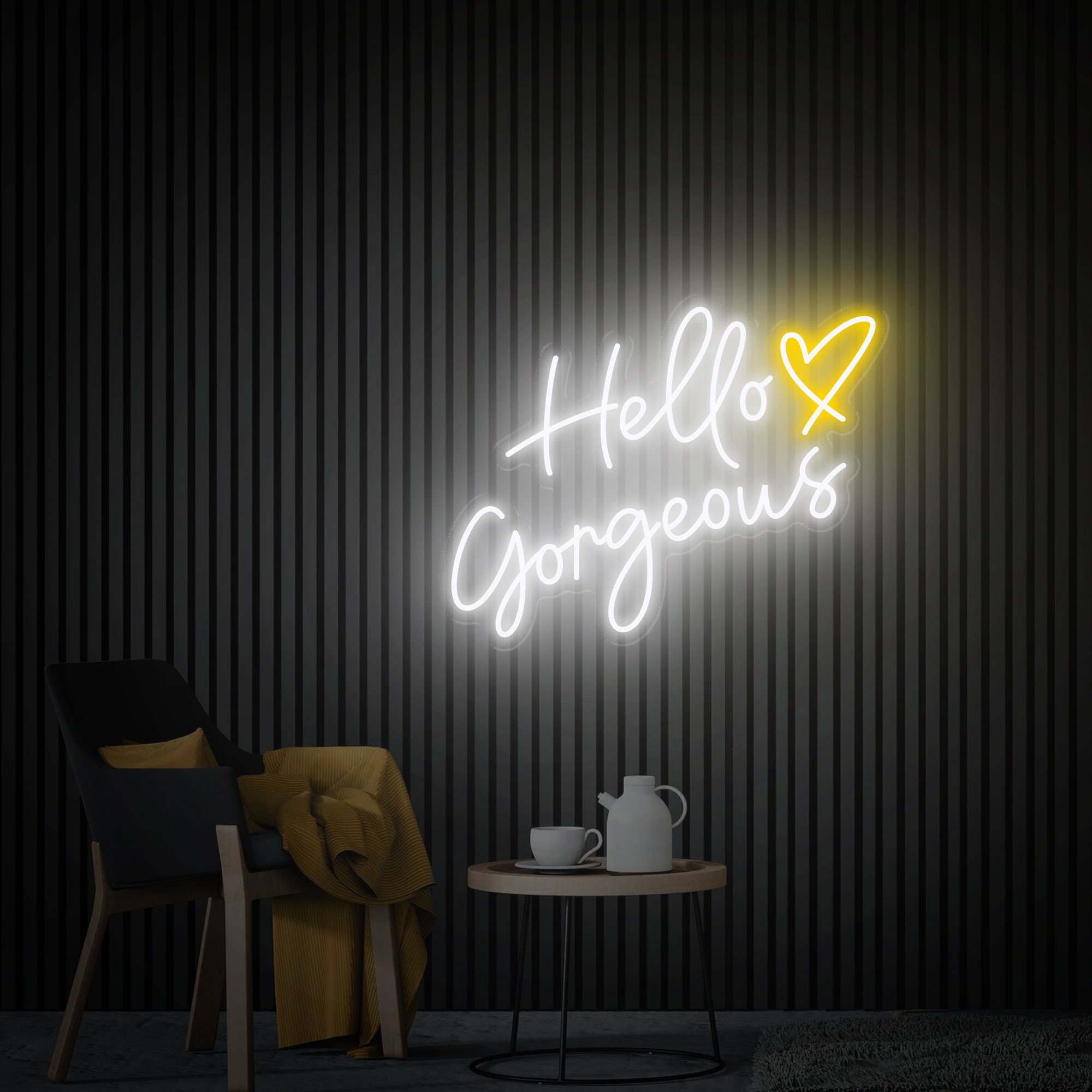 Hello Gorgeous Neon Sign, Custom Neon Sign Decor Home, Wedding Led Light Sign, Home Bedroom Wall Decor Beauty Salon Wall Decor