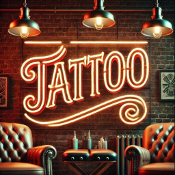 Tattoo Neon Sign, Tattoo Led Sign, Tattoo Art, Best Gift, Shop Neon Sign, Neon Tattoos, Wall Decor Neon Sign