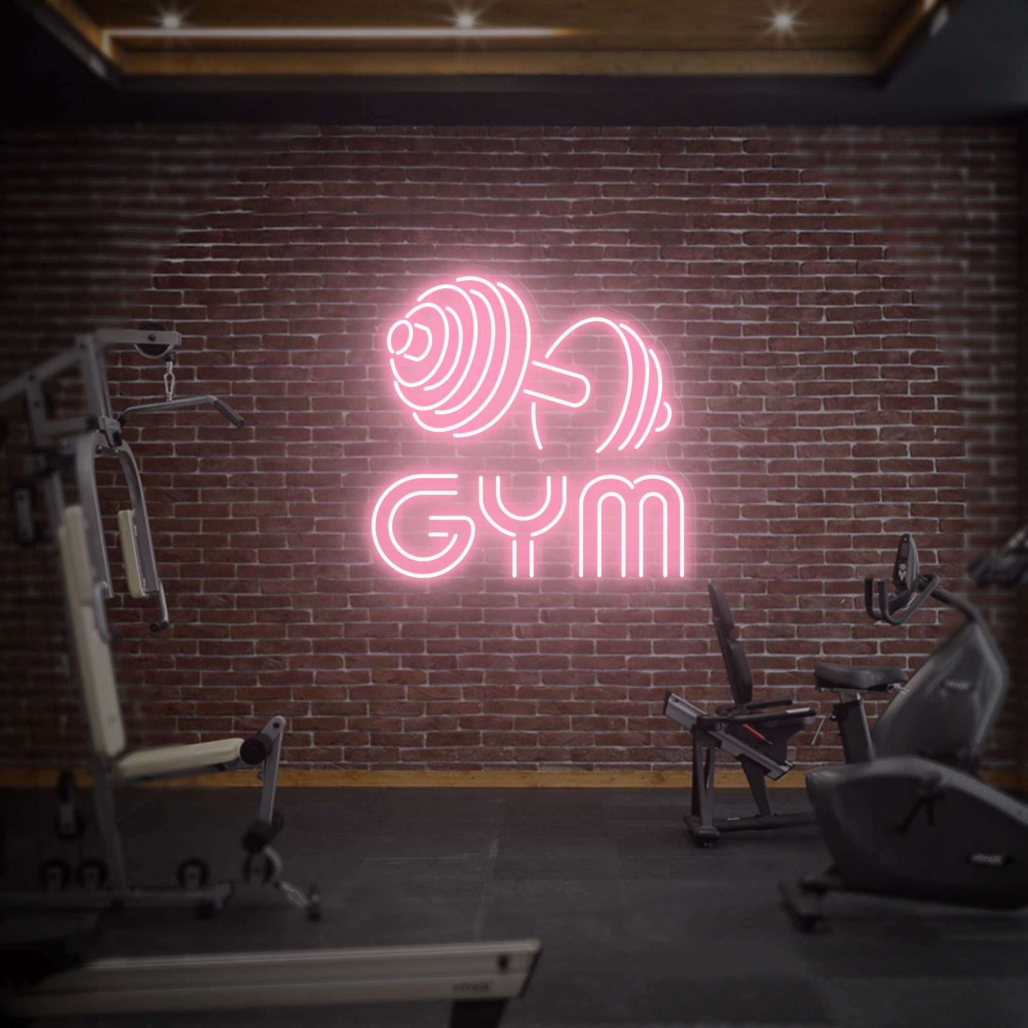 Dumbbell Neon Sign, Gym Wall Hanging, Neon Barbell Neon Light Sign For Sports Room, Decor Club, Party Bar, Customized Neon, Gym Custom Neon