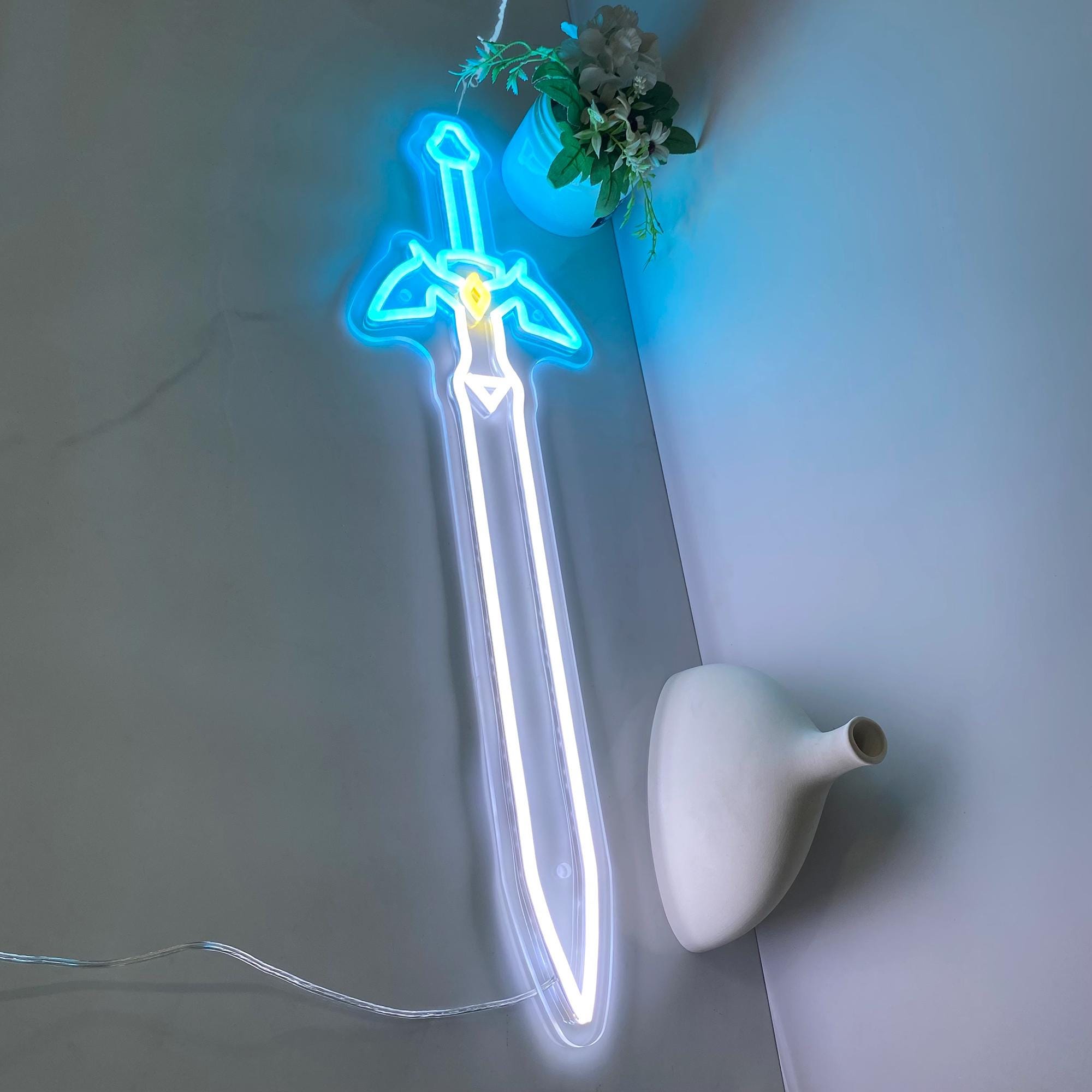 Sword Neon Sign, Sword Neon Wall Art, Game Lover Gift, Gaming Room Decor, Bedroom Neon Sign, Custom Neon Signs, Personalized Gifts for Teens