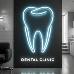 Dental Clinic Neon Sign, Dental Neon Sign, Tooth Neon Light, Custom Neon Tooth Sign, Led Neon Tooth Sign
