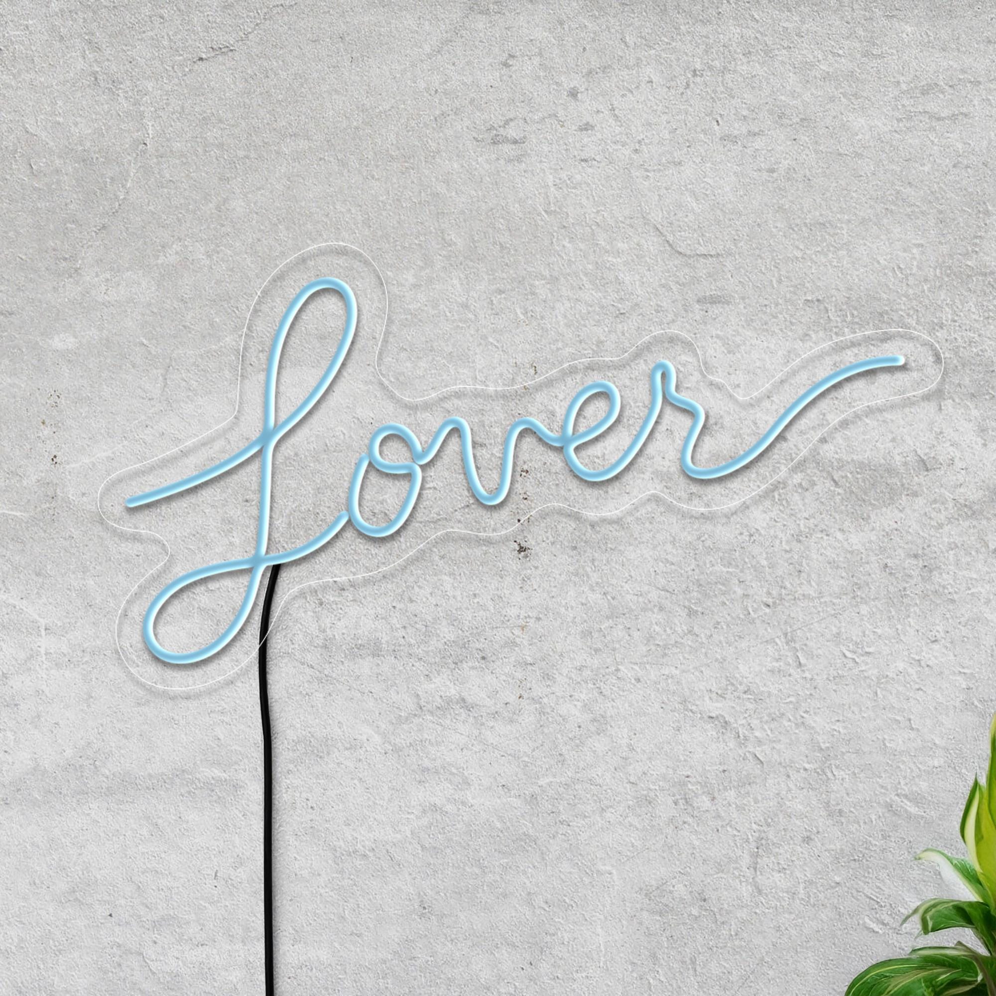 Lover Neon Sign, Lover Led Sign, Lover Sign, Neon Sign Bedroom, Romantic Neon, Neon Sign For Couple, Neon Sign Wall Decor, Lover Art Decor