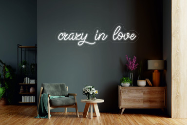 Crazy In Love - Led Neon Sign, Custom Wedding Decoration, Love Neon Sign, Gift For Her Neon Sign