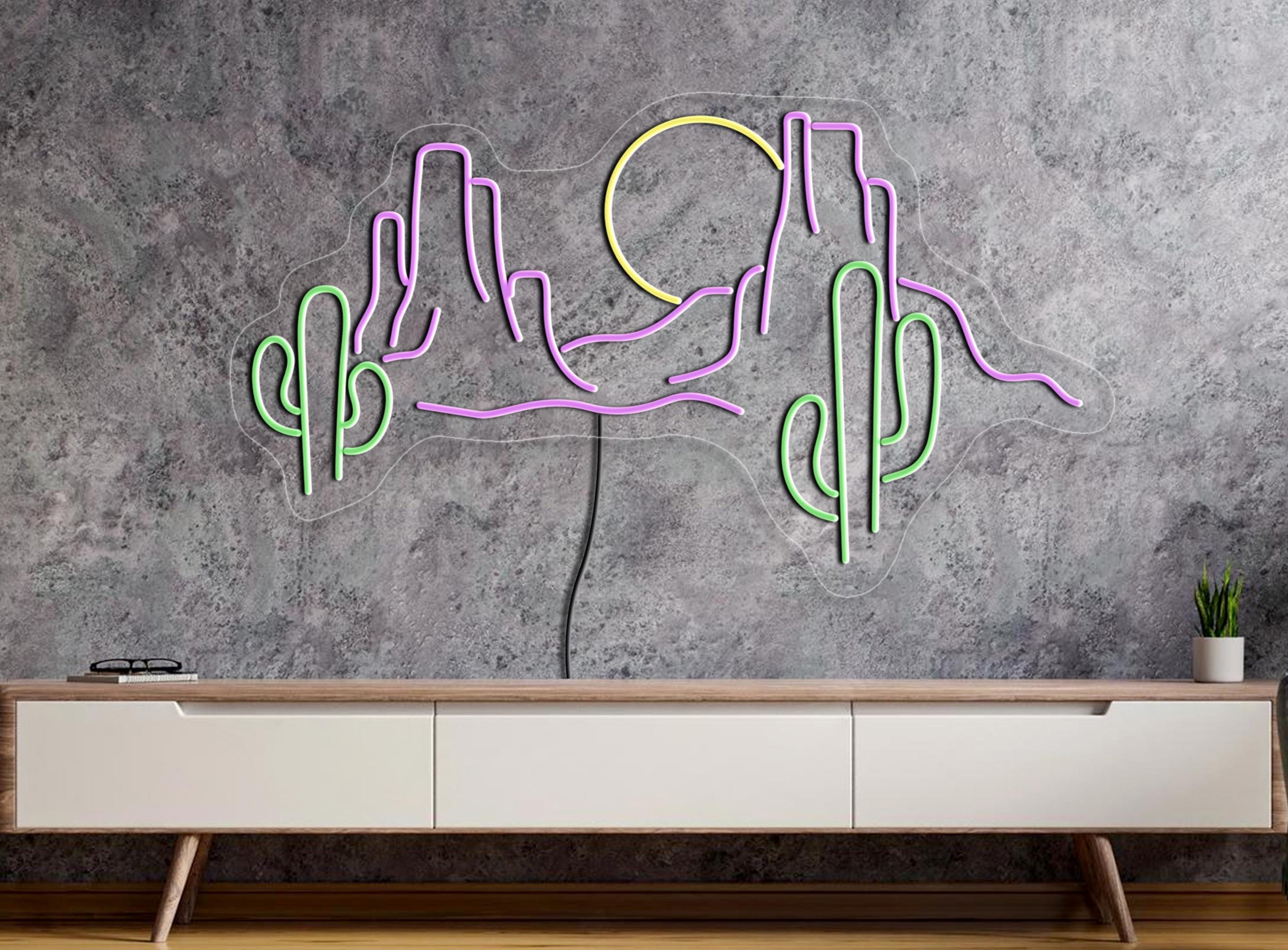 Desert Neon Sign, Mountain Neon Sign, Cactus Neon Sign, Sunset Neon Sign, Western Neon Sign, Mexican Neon Sign, Desert Decor, Mountain Decor