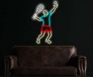 Tennis Player Neon Sign, Tennis Competitor Neon Sign, Tennis Athlete Neon Sign, Tennis Ace Neon Sign, Tennis Enthusiast Neon Sign