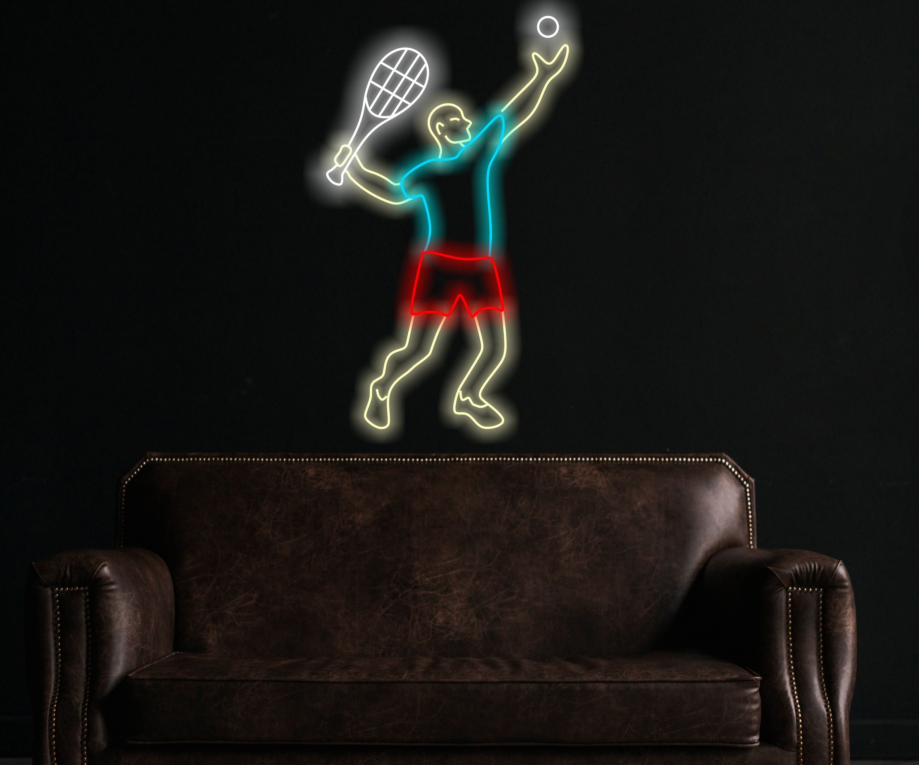 Tennis Player Neon Sign, Tennis Competitor Neon Sign, Tennis Athlete Neon Sign, Tennis Ace Neon Sign, Tennis Enthusiast Neon Sign