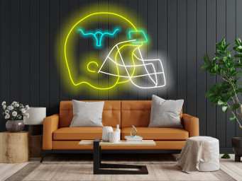 Football Helmet Neon Sign, American Football Neon Sign, Sports Bar Football Helmet Sign, Football Helmet Neon