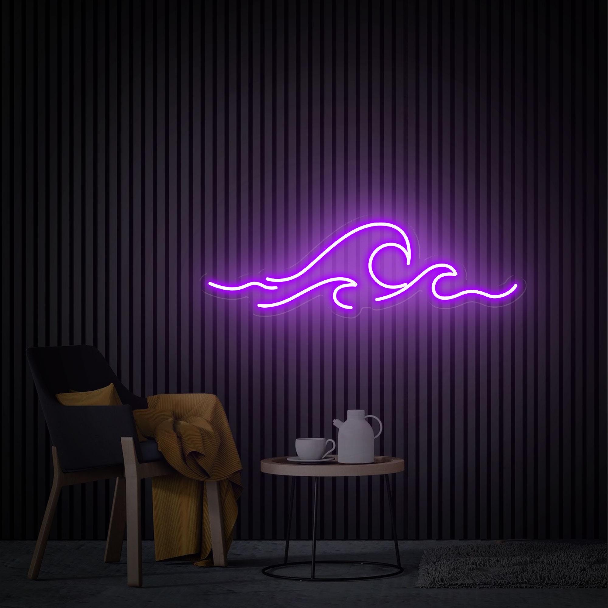 Wave Neon Sign, Ocean Neon Sign, Custom Wave LED Neon Sign, Bedroom Decor Wall Sign, Sea Led Sign, Water Neon Sign, Nature Neon Sign