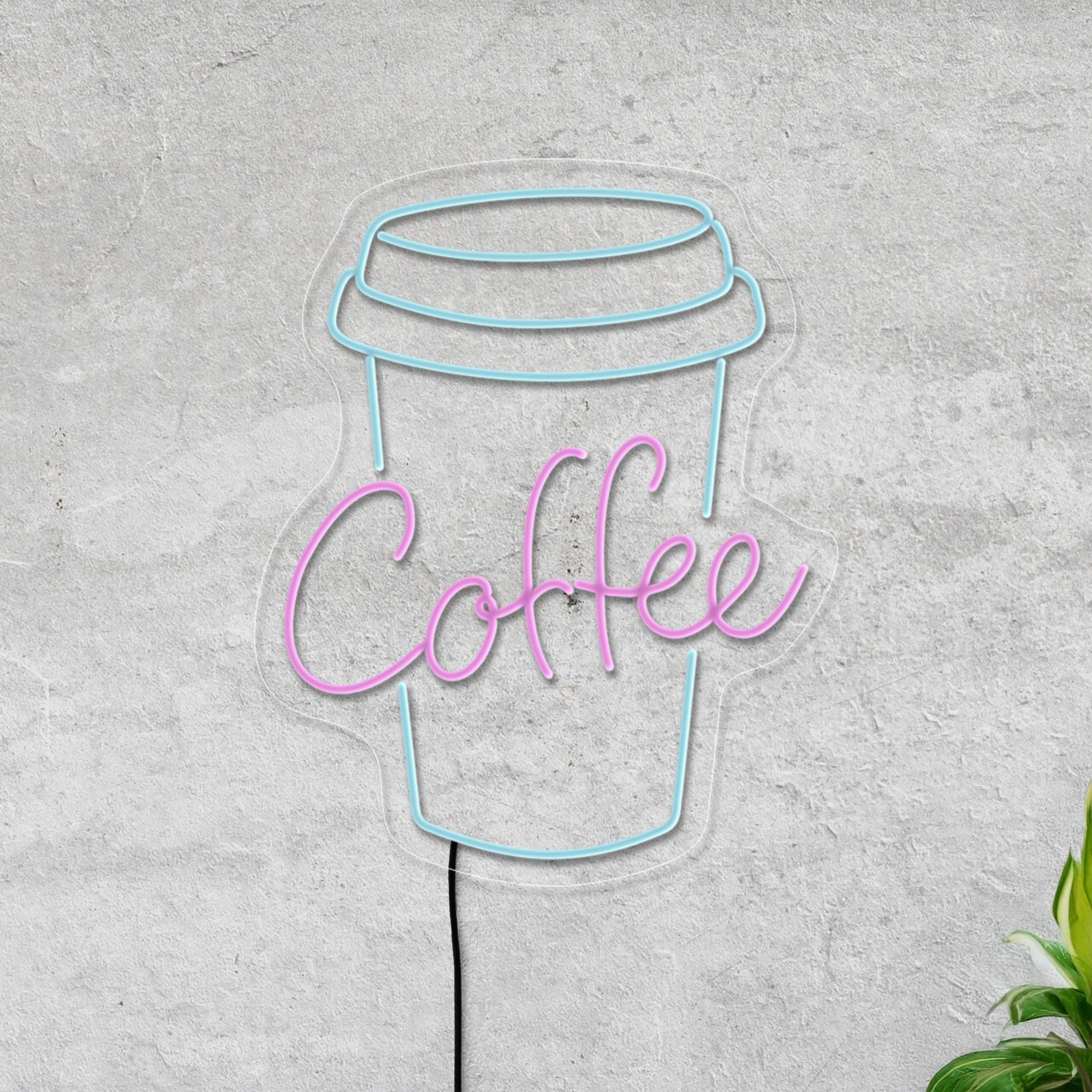 Coffee Cup Neon Sign, Cafe Neon Sign, Coffee Sign, Coffee Bar Sign Decor, Coffee Lover Gift, Neon Sign Kitchen, Bar Decor, Cafe Art Decor