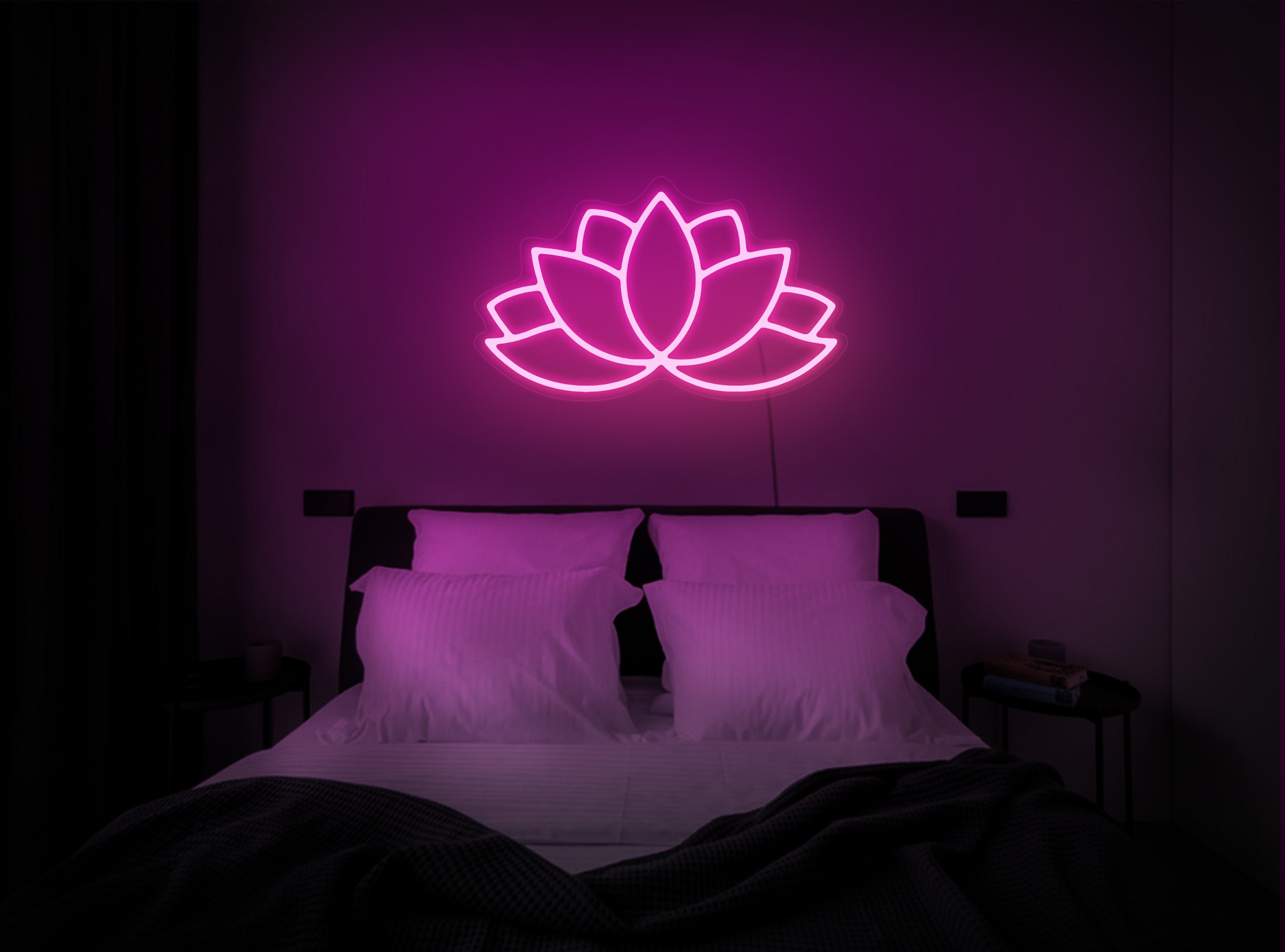 Lotus Neon Sign, Lotus Led Light, Lotus Led Sign, Lotus Light Sign, Lotus Wall Decor, Neon Sign Wall Decor, Neon Sign Bedroom