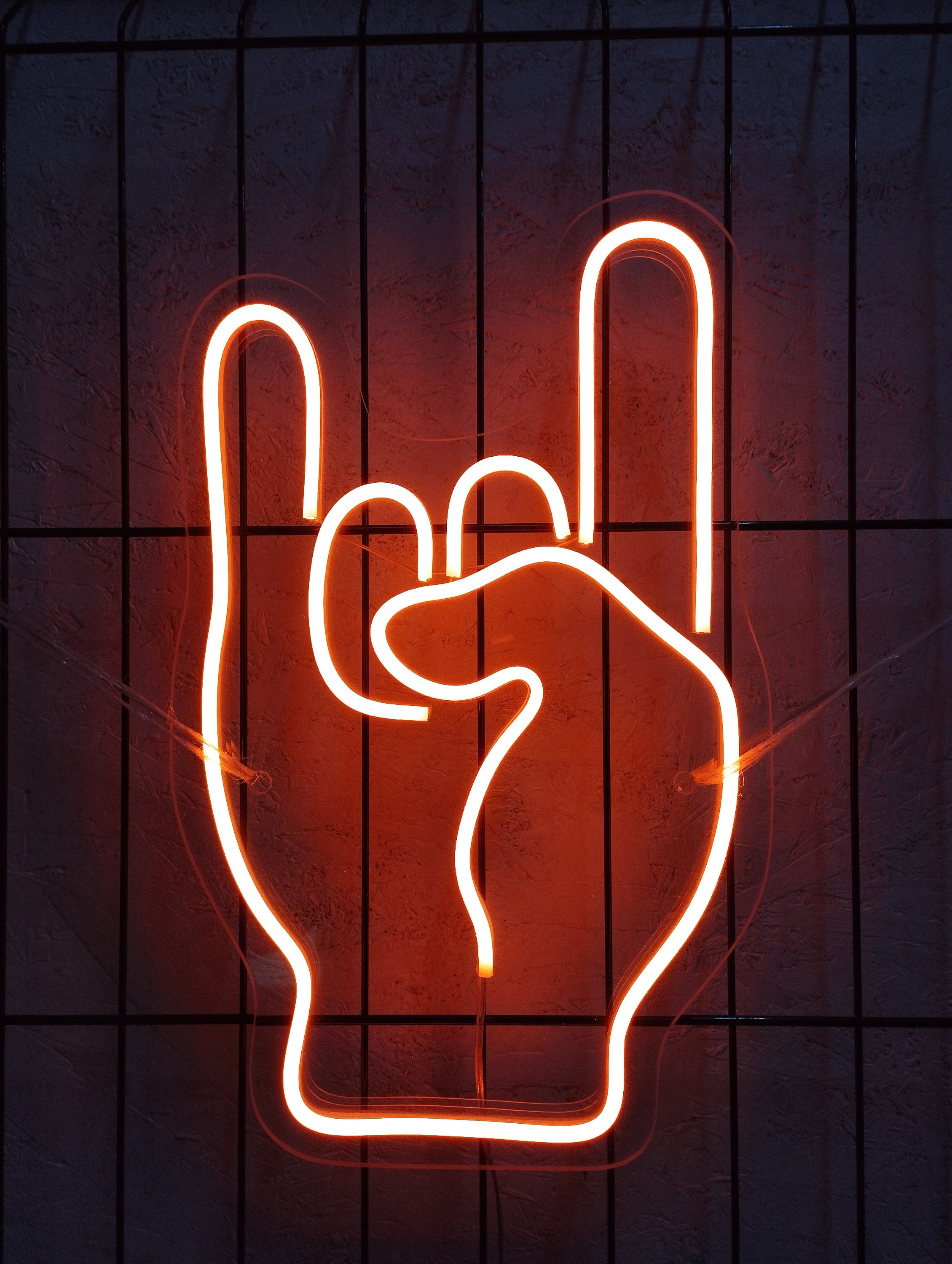 Rock On Neon Sign, Rock On Led Sign, Rock Neon Sign, Rock Hand Sign, Rock On Sign, Rock And Roll Neon Sign, Rock On Wall Art, Rock Wall Decor