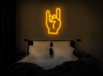 Rock On Neon Sign, Rock On Led Sign, Rock Neon Sign, Rock Hand Sign, Rock On Sign, Rock And Roll Neon Sign, Rock On Wall Art, Rock Wall Decor