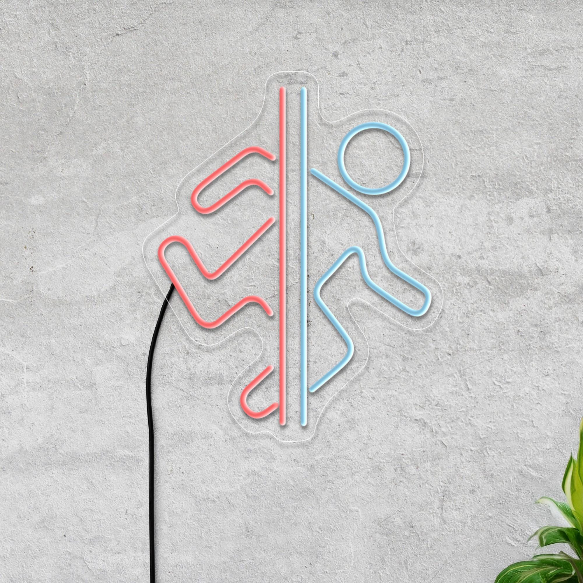 Portal Neon Sign, Gamer Neon Sign, Multicolor Neon Sign, Modern Neon Sign, Game Room Neon Sign, Portal Wall Art Decor