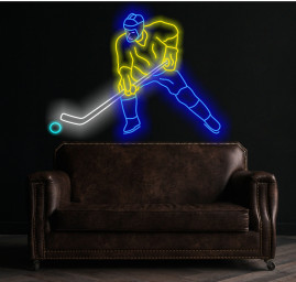 Hockey Player Neon Sign, Neon Ice Hockey Sign, Hockey Player Led Sign, Hockey Player Neon Light, Hockey Player Neon Decor, Neon Hockey Wall