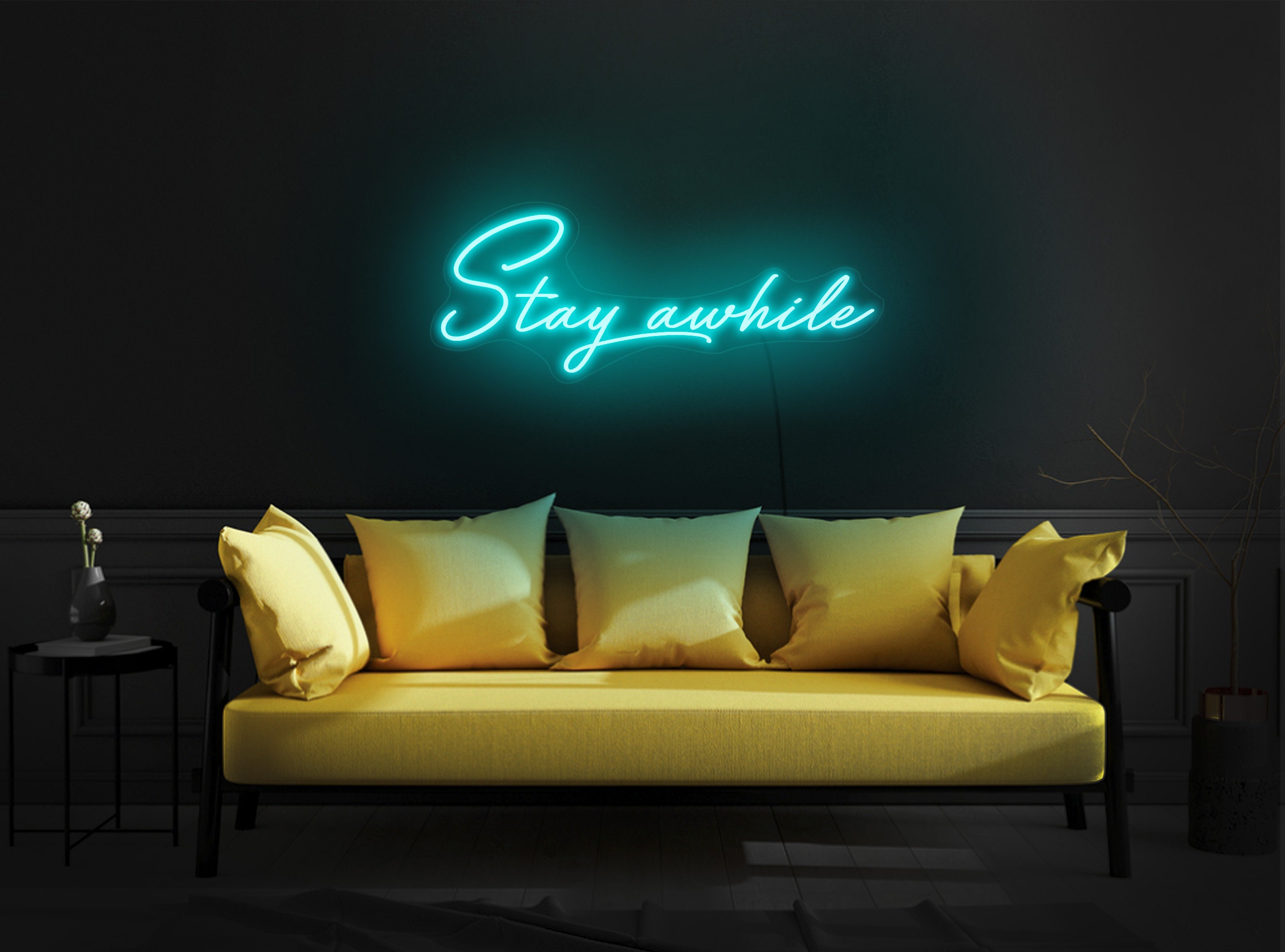 Stay Awhile Neon Sign, Stay Awhile Led Sign, Stay Awhile Light Sign, Stay Awhile Sign, Neon Sign Bedroom, Neon Light Sign For Wall