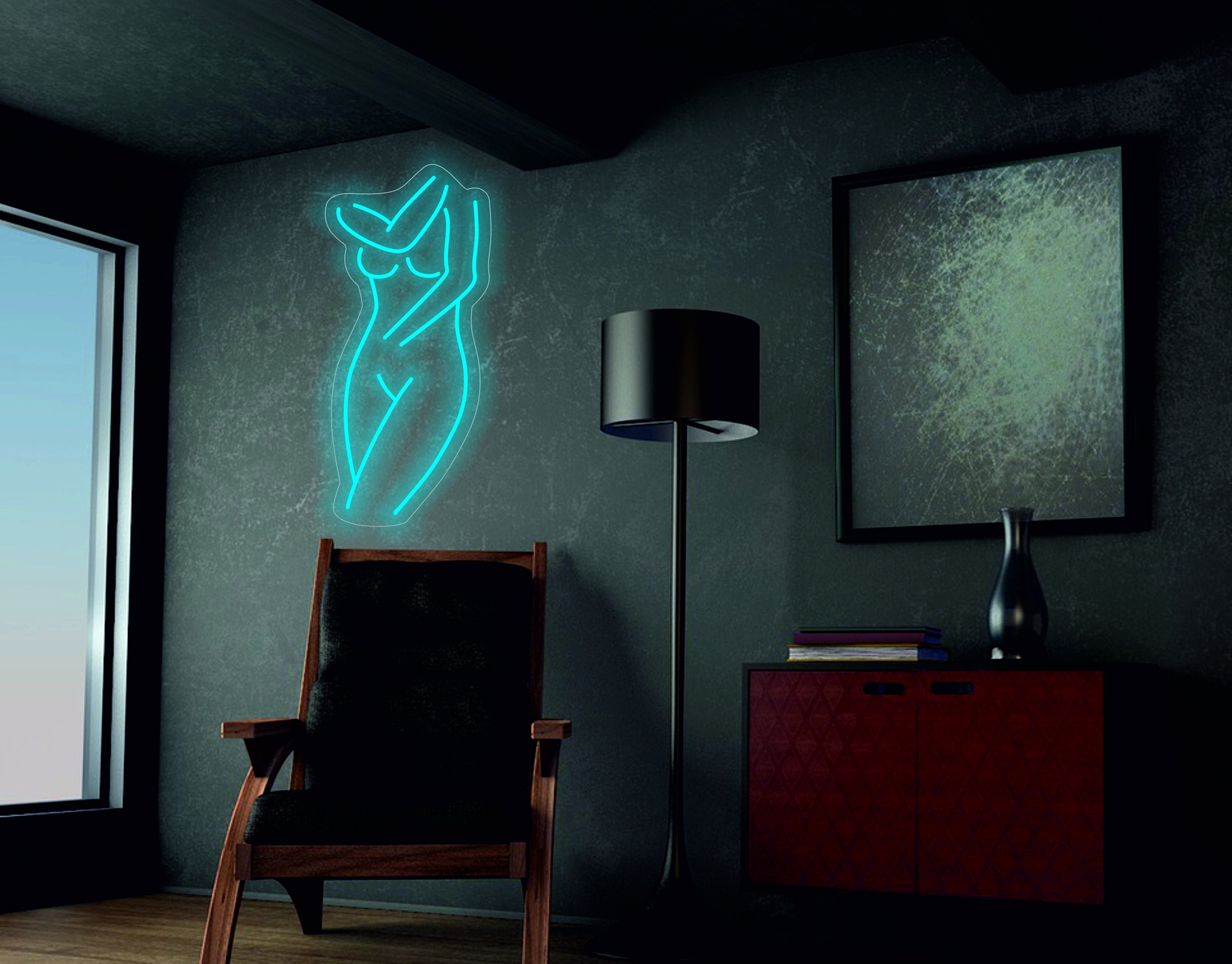 Female Body, Woman Silhouette, Led Naked Woman - Neon Sign, Woman Body Neon Sign, Lady Neon Sign, Neon Sign Female Custom Neon Sign