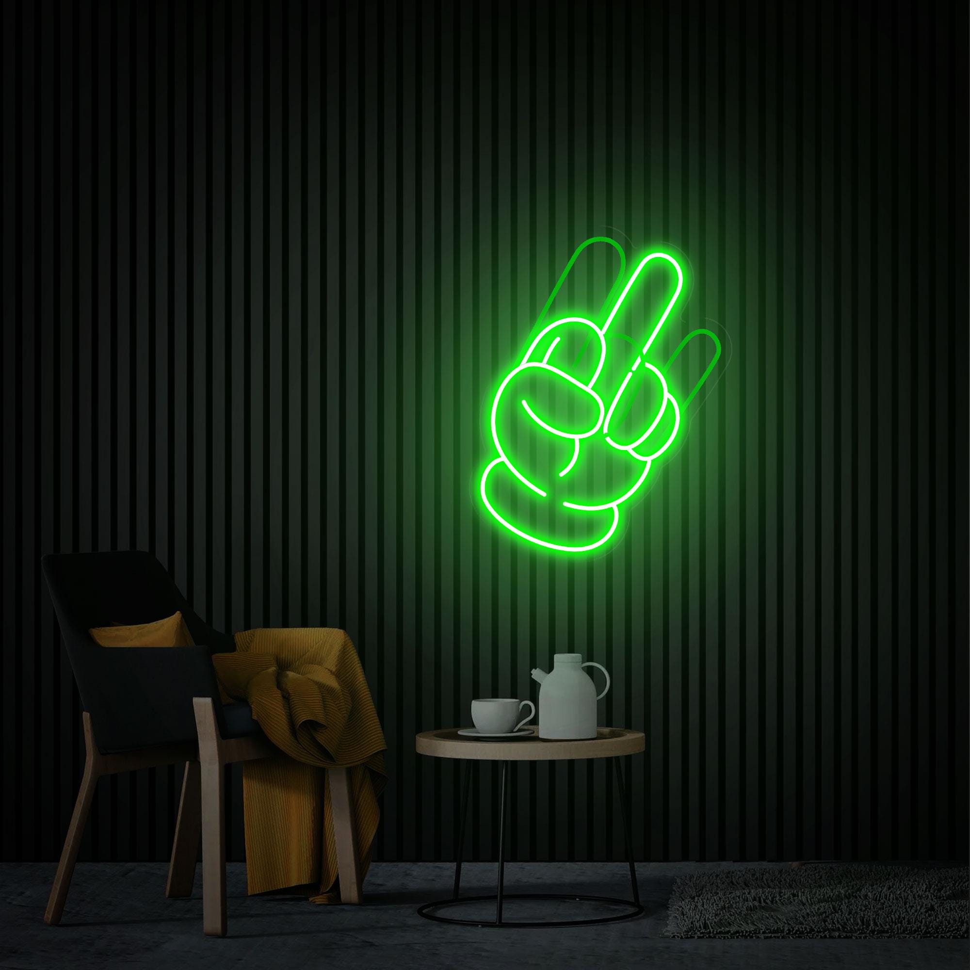 Hand Neon Sign, Hand Gesture Led Light, Rock on Hand Neon Sign, Gift for Boys, Custom Neon Sign, Home Bedroom Decor Christmas Gifts