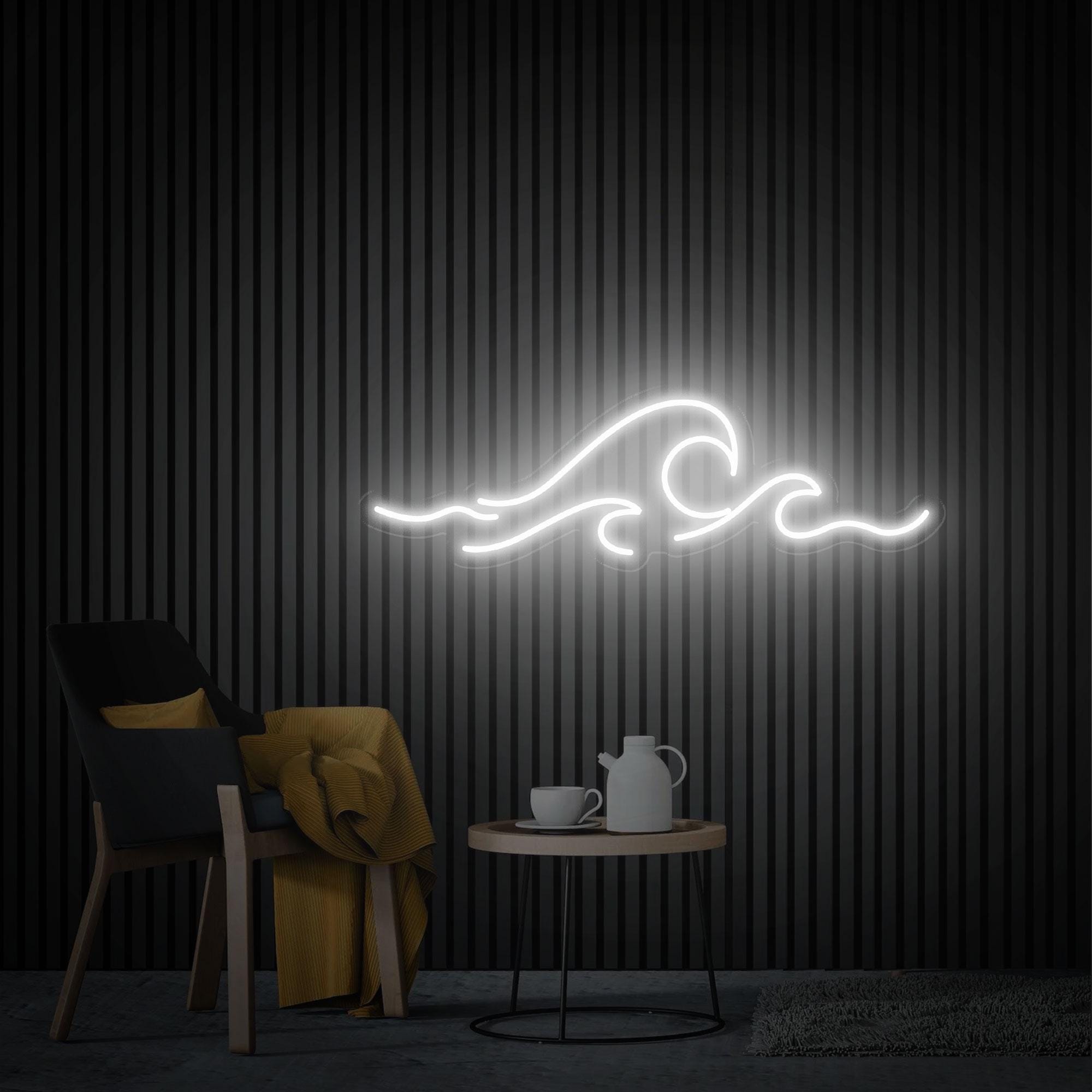Wave Neon Sign, Ocean Neon Sign, Custom Wave LED Neon Sign, Bedroom Decor Wall Sign, Sea Led Sign, Water Neon Sign, Nature Neon Sign