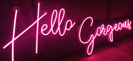 Hello Gorgeous Neon Sign, Wedding Neon Sign, Bridal Shower Sign, Affordable Neon Signs
