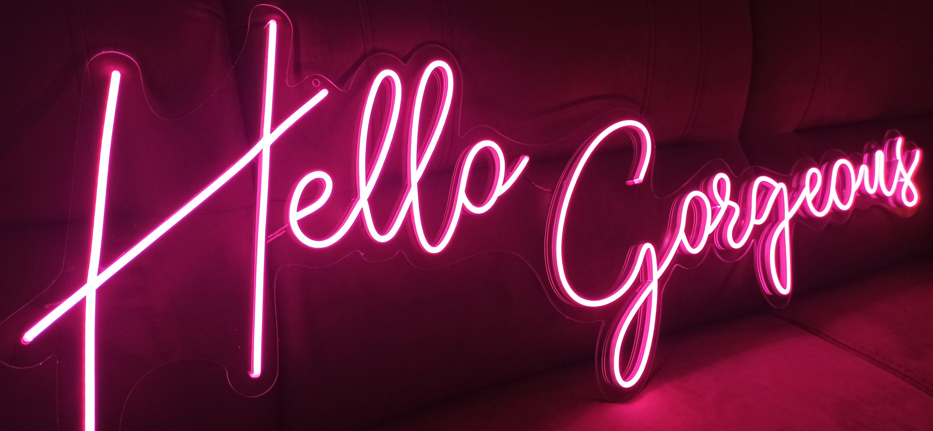 Hello Gorgeous Neon Sign, Wedding Neon Sign, Bridal Shower Sign, Affordable Neon Signs