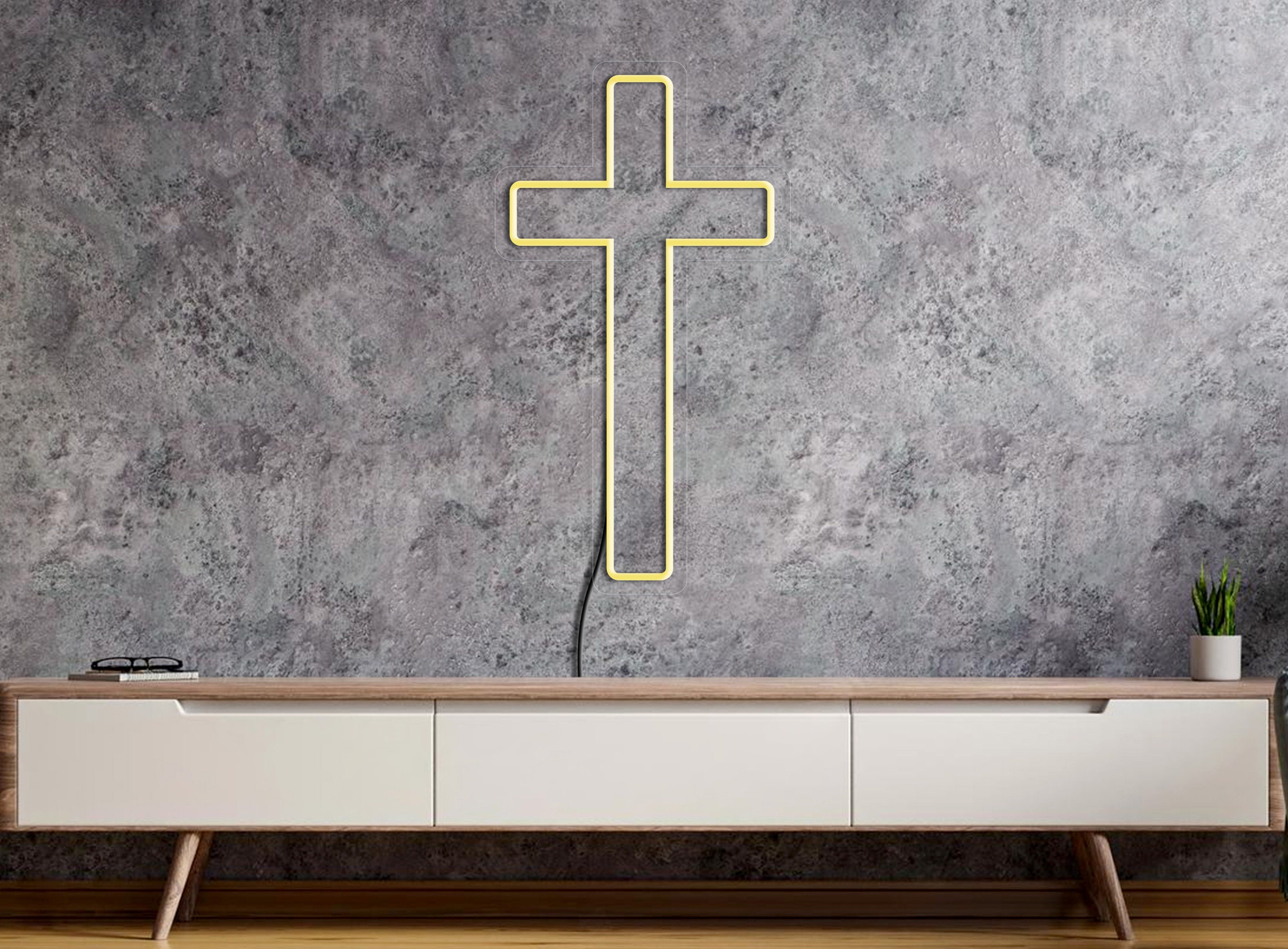 Cross Neon Sign, Christian Neon Sign, Jesus Neon, Christian Gift, Religious Neon Sign, Christian Decor, Cross Wall Art Decor