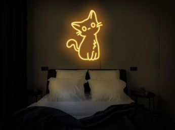 Cat Neon Sign, Cute Cat Led Sign, Kitty Neon Sign, Kids Room Neon Sign, Cat Lover Gift, Animal Neon Sign, Neon Sign Bedroom, Cat Art Decor