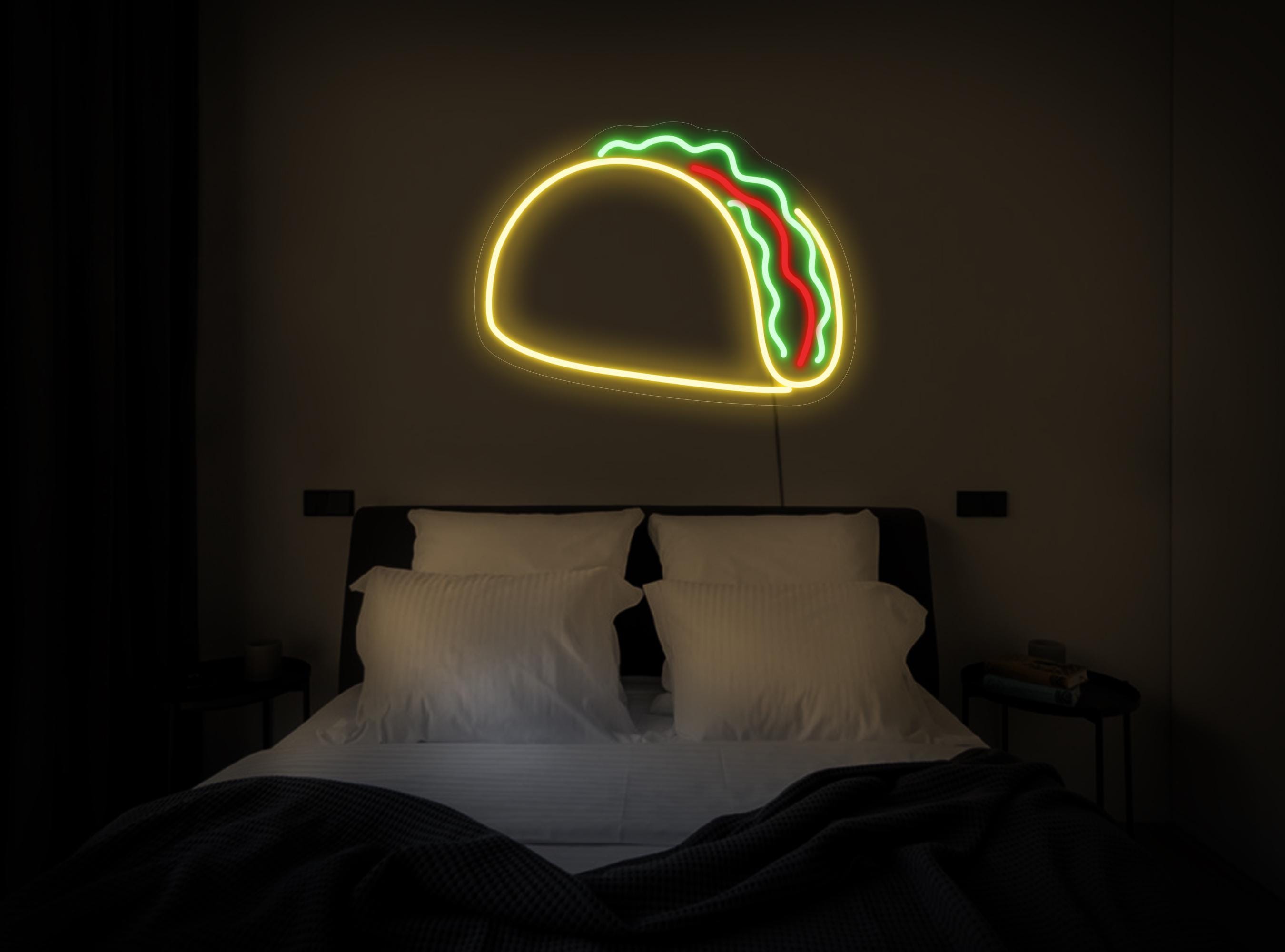 Taco Neon Sign, Taco Led Sign, Burrito Neon Sign, Fast Food Neon Sign Decor, Burrito Led Sign, Restaurant Neon Sign, Taco Wall Art Decor