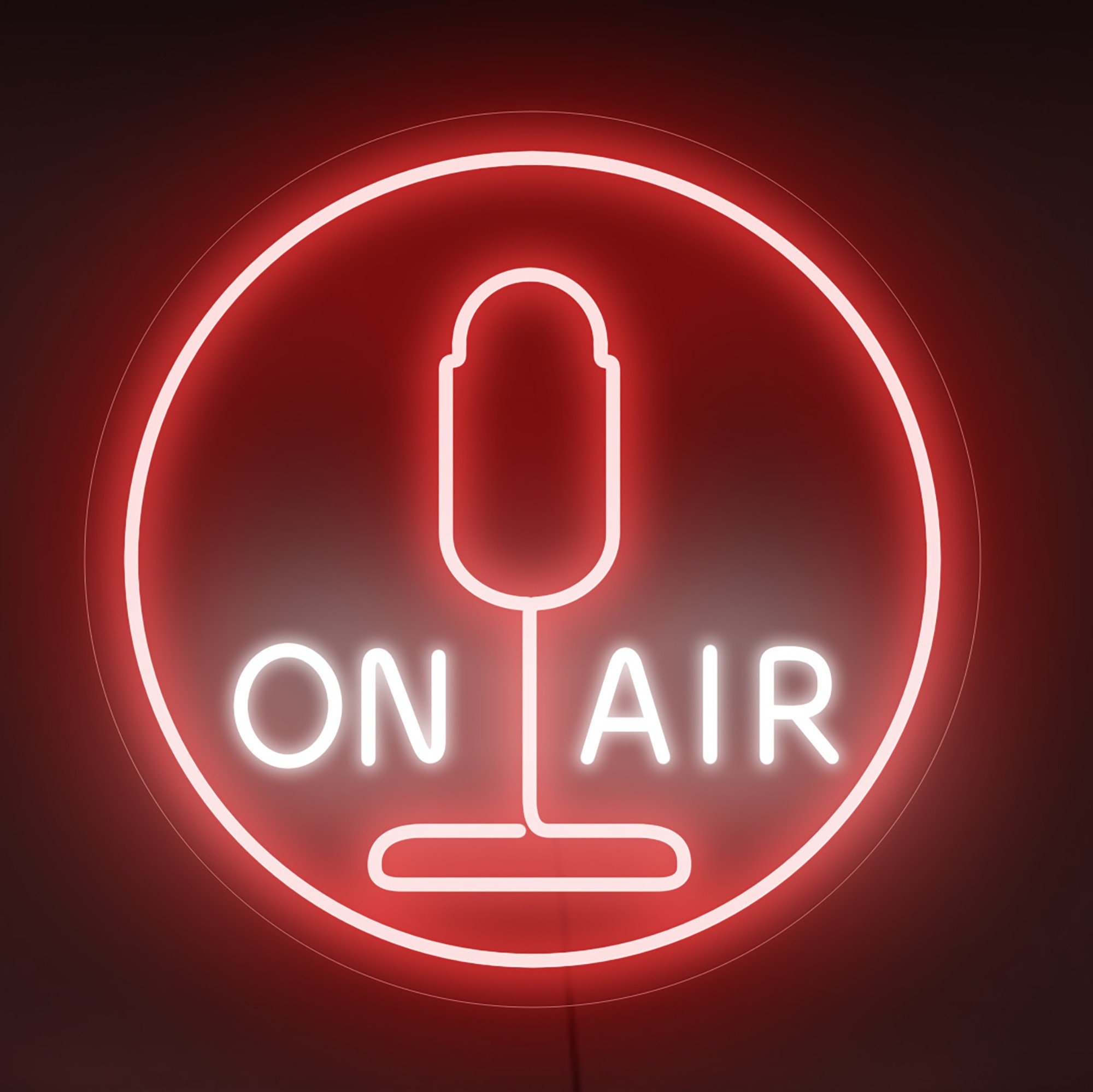 On Air Neon Sign, On Air Led Sign, Microphone Neon Sign, Vintage On Air Sign, Recording Studio Sign, Music Neon Sign, On Air Wall Art Decor