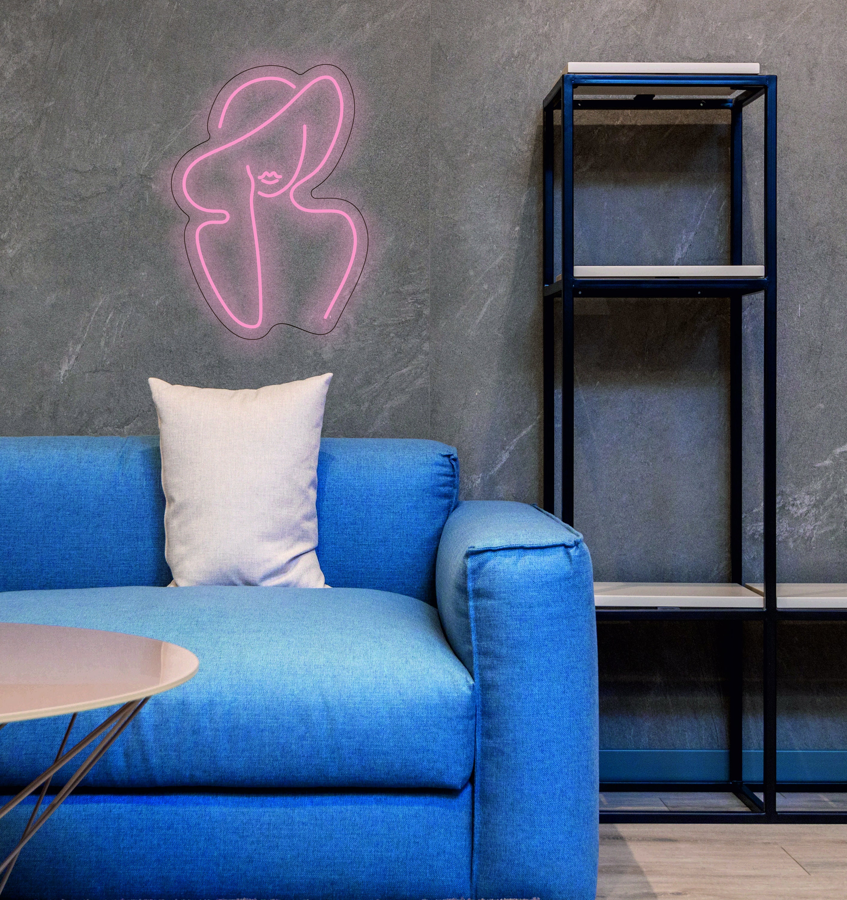 Hat On Female Face Neon Sign, Custom Female Neon Sign, Woman In A Hat Neon Sign, Female Body Neon Sign, Hat Neon Sign