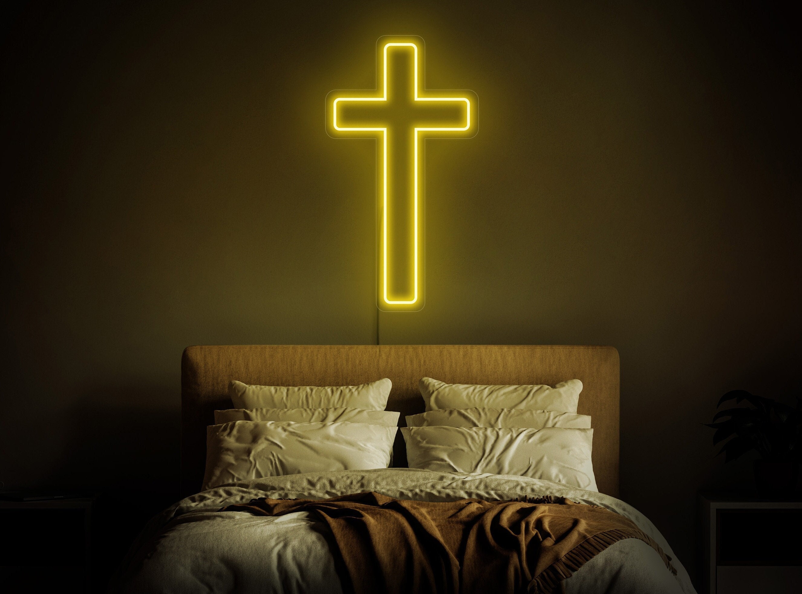 Cross Neon Sign, Christian Neon Sign, Jesus Neon, Christian Gift, Religious Neon Sign, Christian Decor, Cross Wall Art Decor