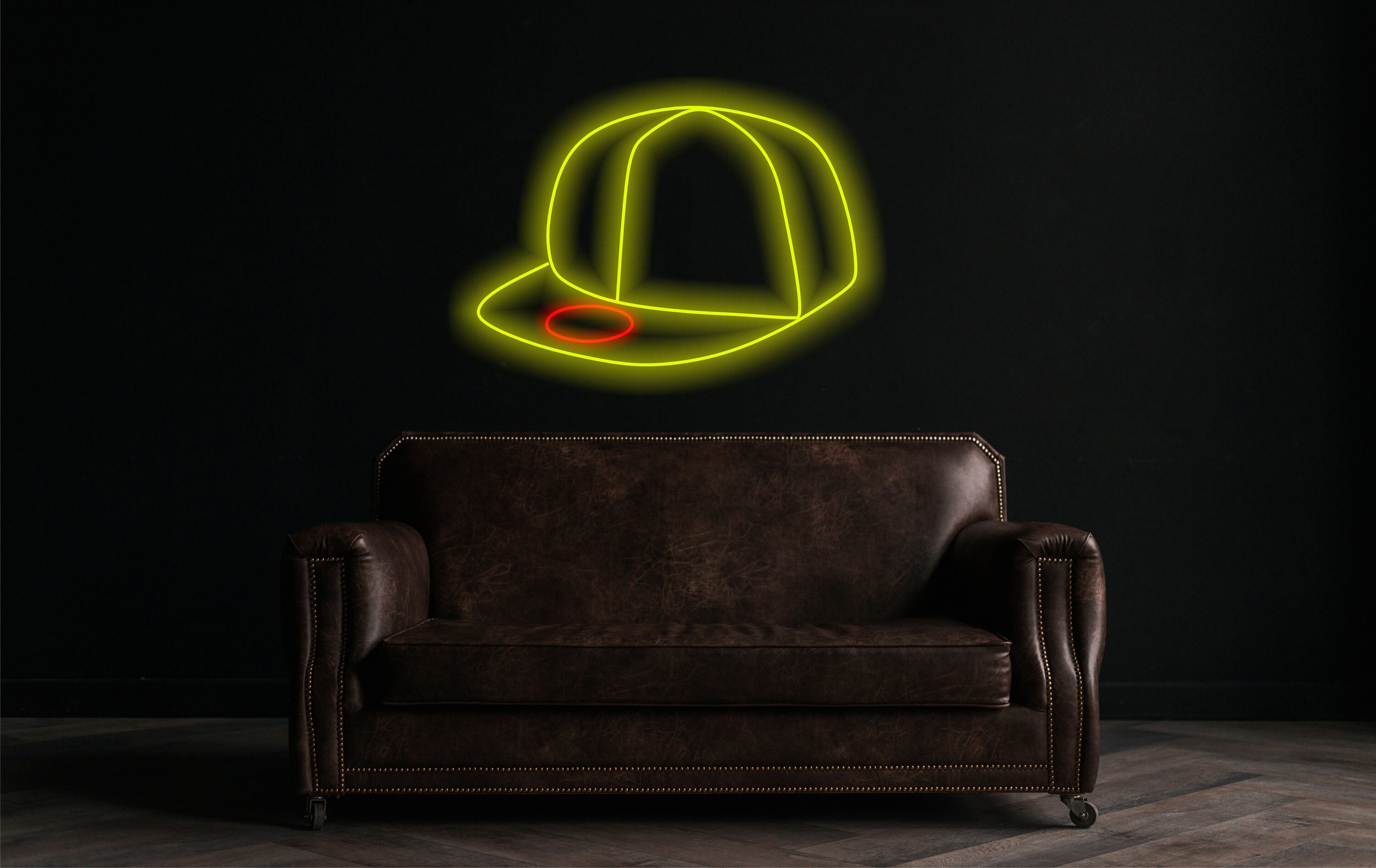 Baseball Cap Neon Sign, Neon Sign In The Shape Of A Hat, Baseball Hat Neon Light, Custom Baseball Cap Neon, Neon Sign For Hat Lover