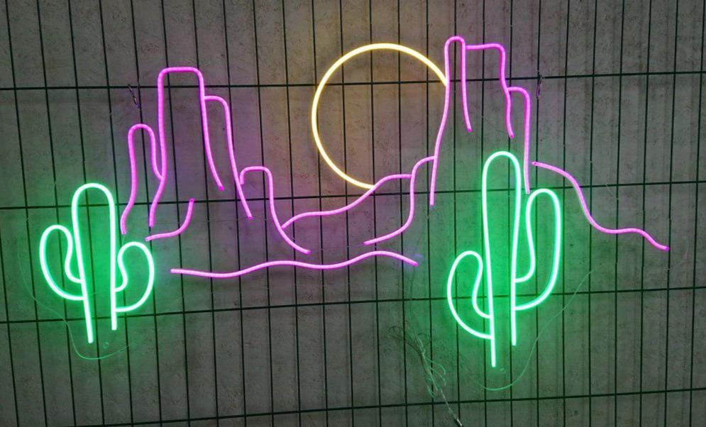 Desert Neon Sign, Mountain Neon Sign, Cactus Neon Sign, Sunset Neon Sign, Western Neon Sign, Mexican Neon Sign, Desert Decor, Mountain Decor