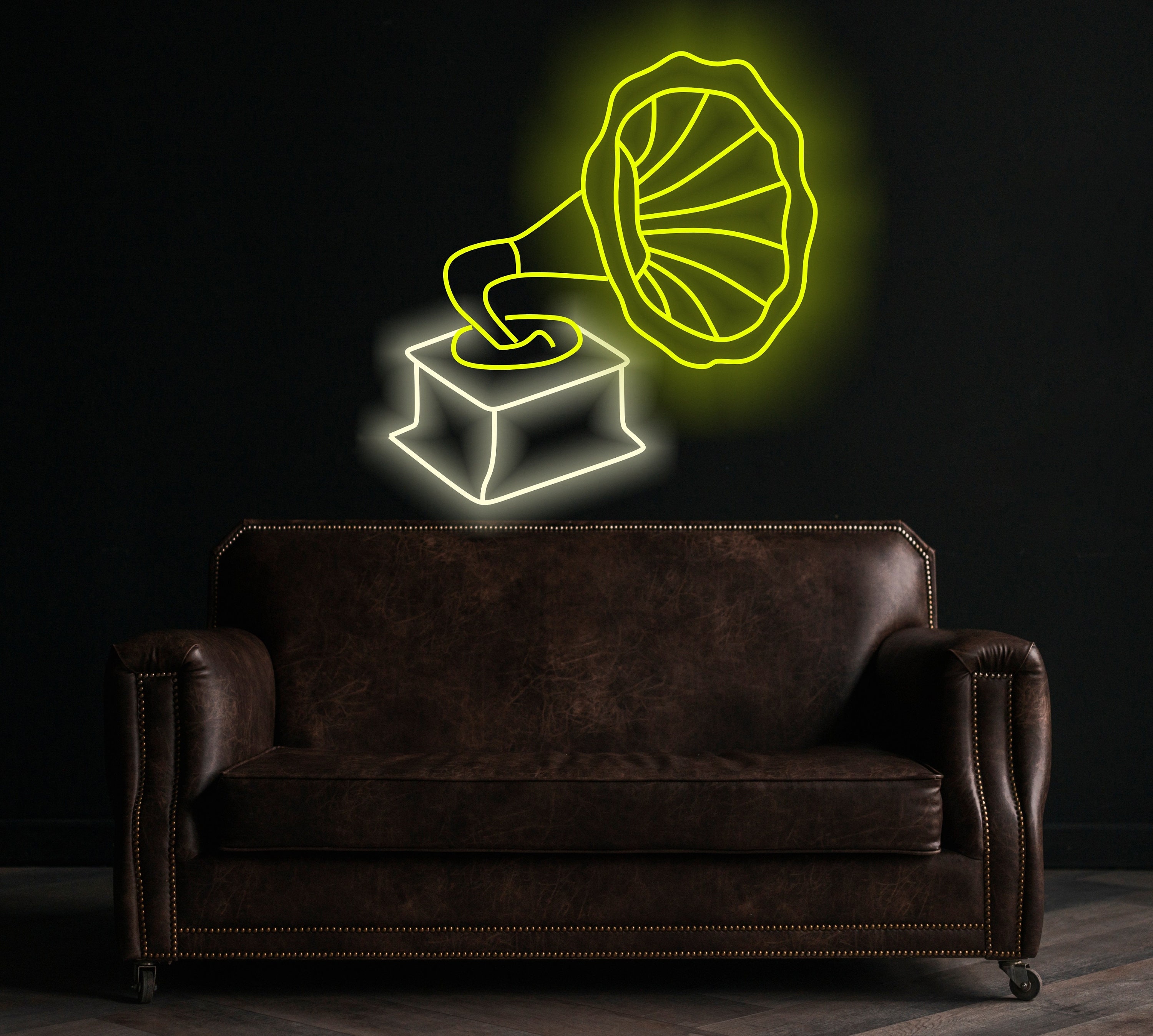 Patephone Neon Sign, Gramophone Neon Sign, Phonograph Neon Sign