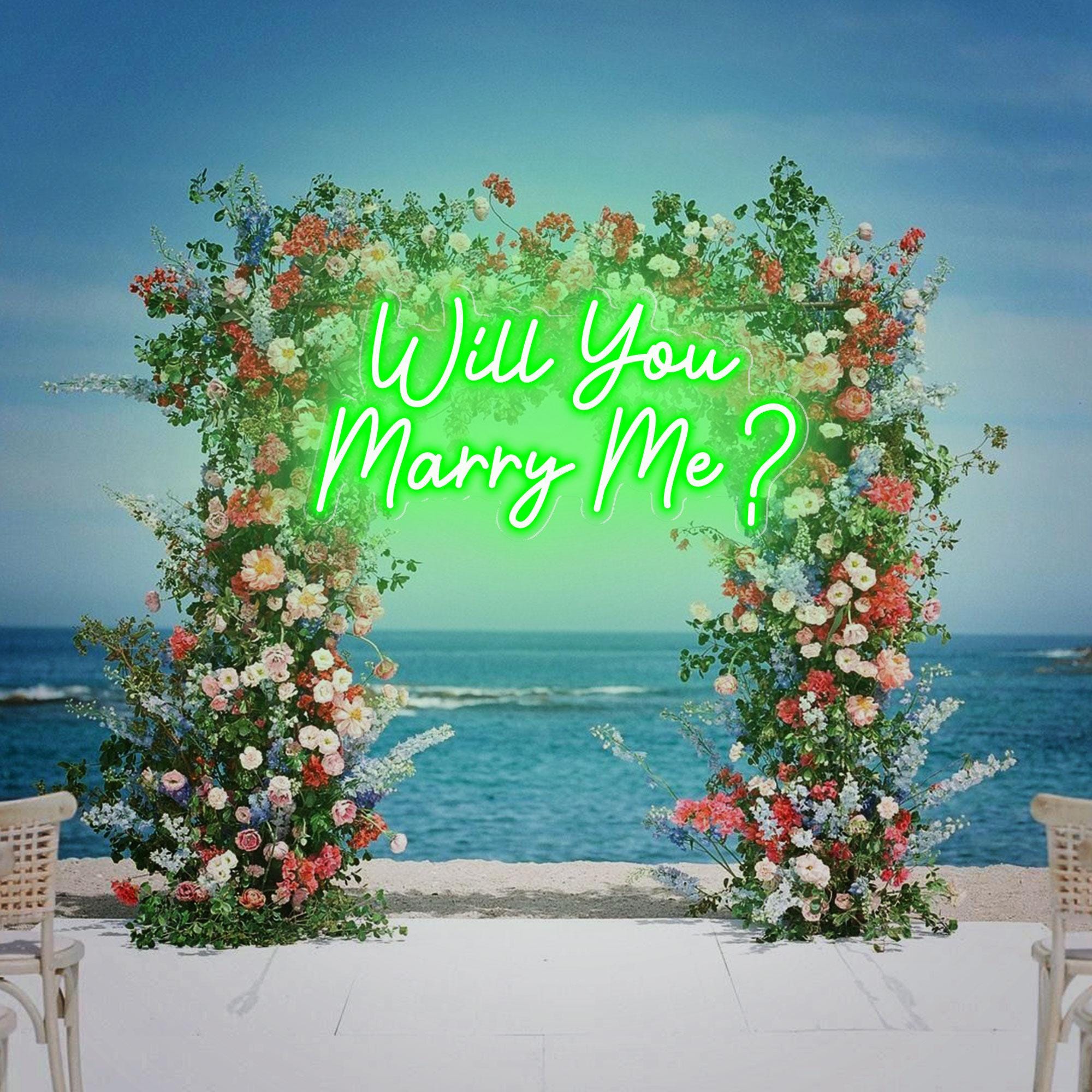 Will You Marry Me Neon Sign, Wedding Neon Sign, Wedding Backdrop Engagement Party Decor, Custom Wedding Neon Light Personalized Gift for Her